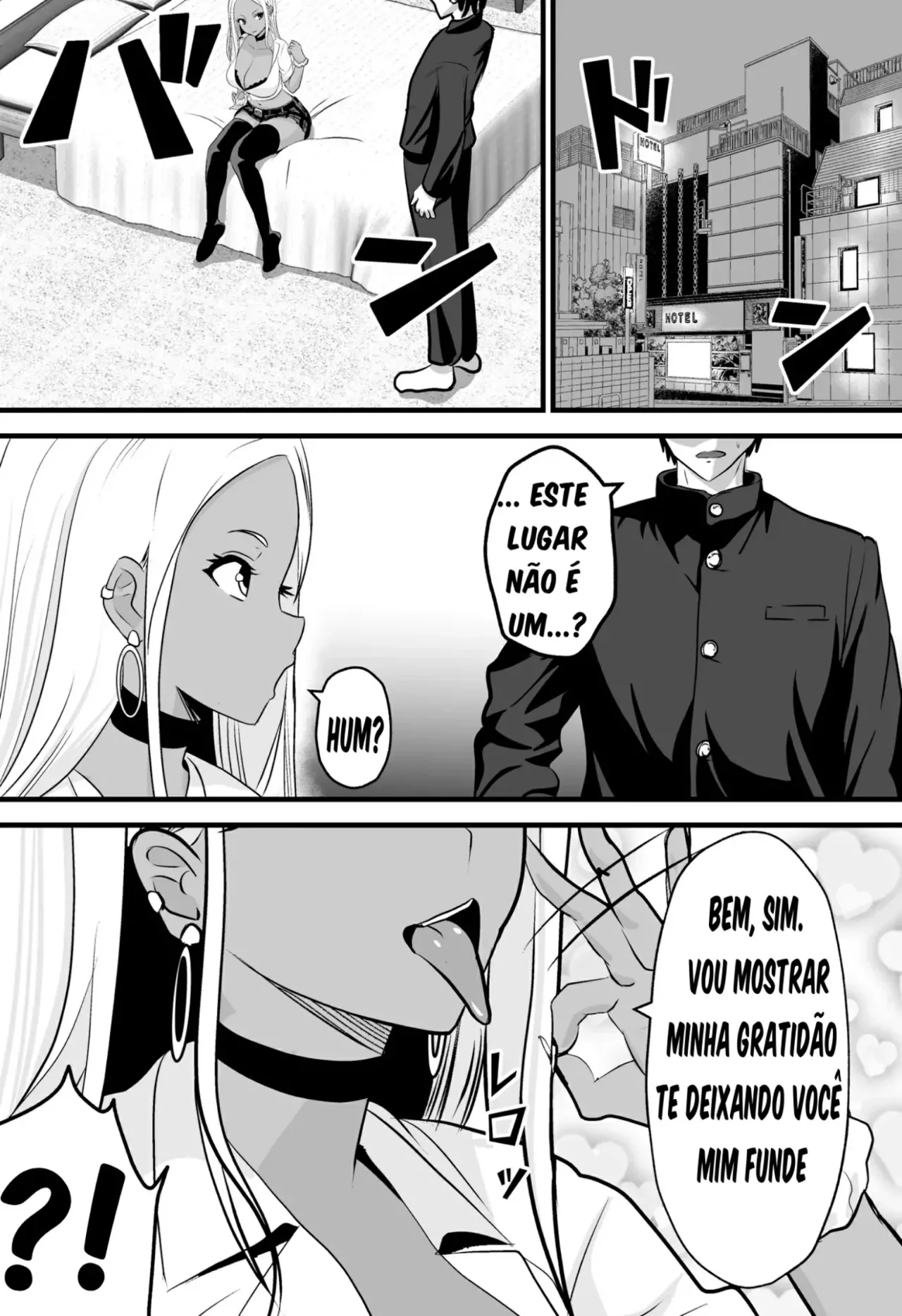 [Niizuma Gaikokkaku] Otaku ni Yasashii Kuro Gal ga Rare Card to Koukan de Sex Sasetekureru [Portuguese-BR] [Digital] Bildnummer 4