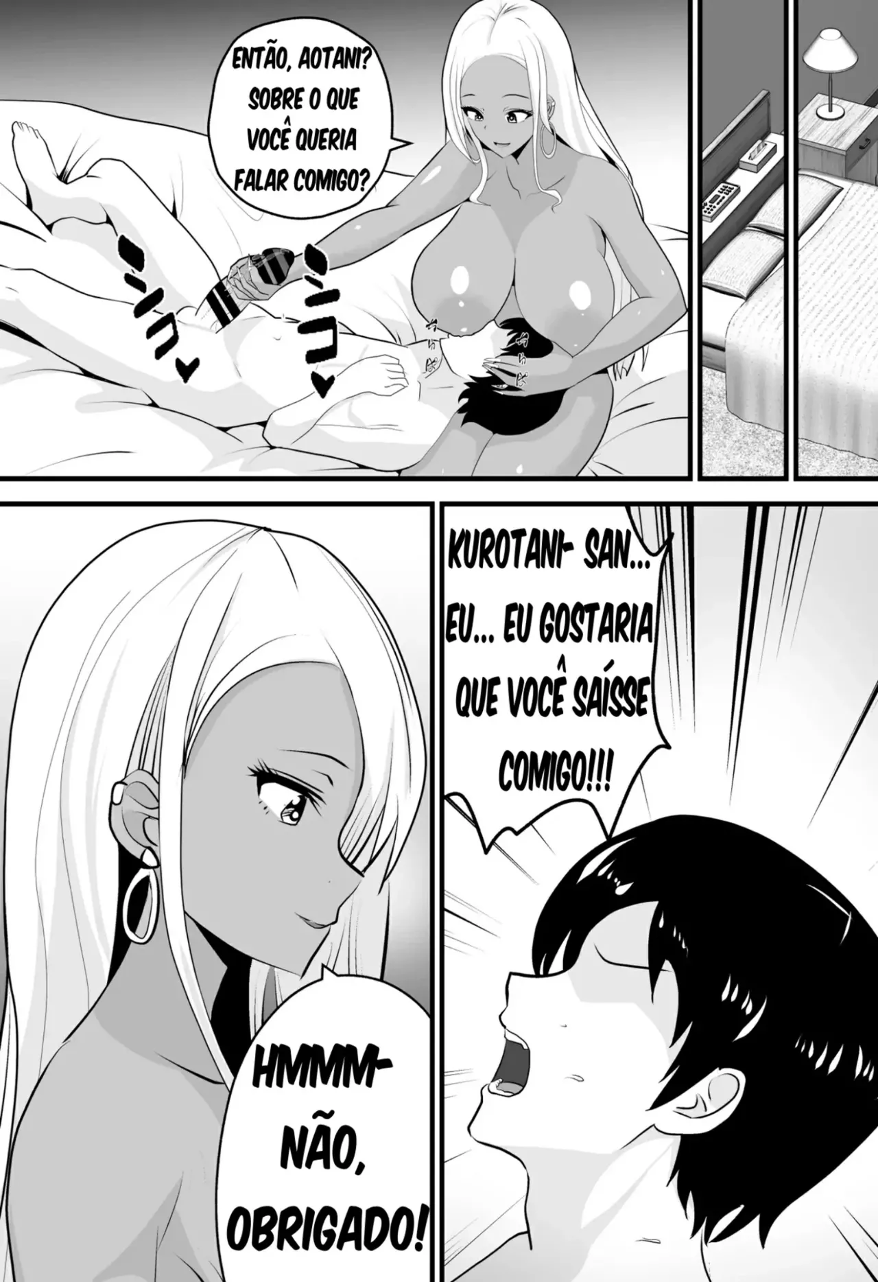 [Niizuma Gaikokkaku] Otaku ni Yasashii Kuro Gal ga Rare Card to Koukan de Sex Sasetekureru [Portuguese-BR] [Digital] Bildnummer 22