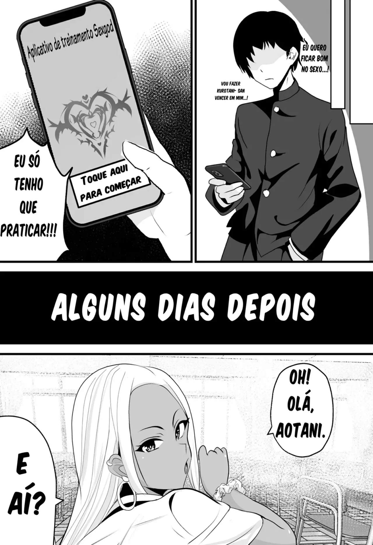 [Niizuma Gaikokkaku] Otaku ni Yasashii Kuro Gal ga Rare Card to Koukan de Sex Sasetekureru [Portuguese-BR] [Digital] Bildnummer 24