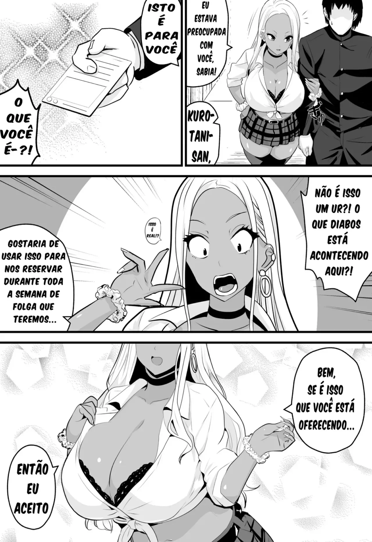 [Niizuma Gaikokkaku] Otaku ni Yasashii Kuro Gal ga Rare Card to Koukan de Sex Sasetekureru [Portuguese-BR] [Digital] Bildnummer 25