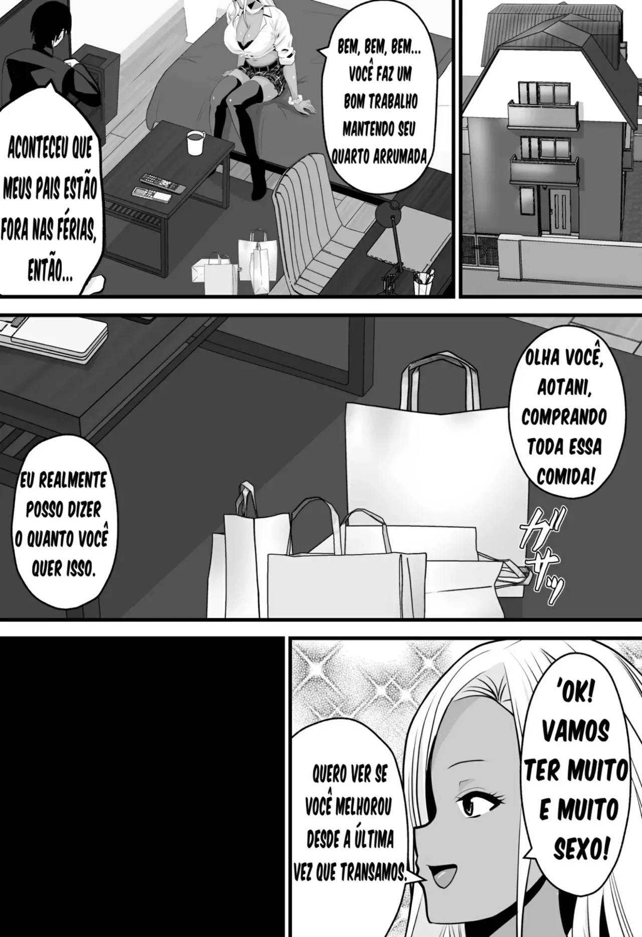 [Niizuma Gaikokkaku] Otaku ni Yasashii Kuro Gal ga Rare Card to Koukan de Sex Sasetekureru [Portuguese-BR] [Digital] Bildnummer 26