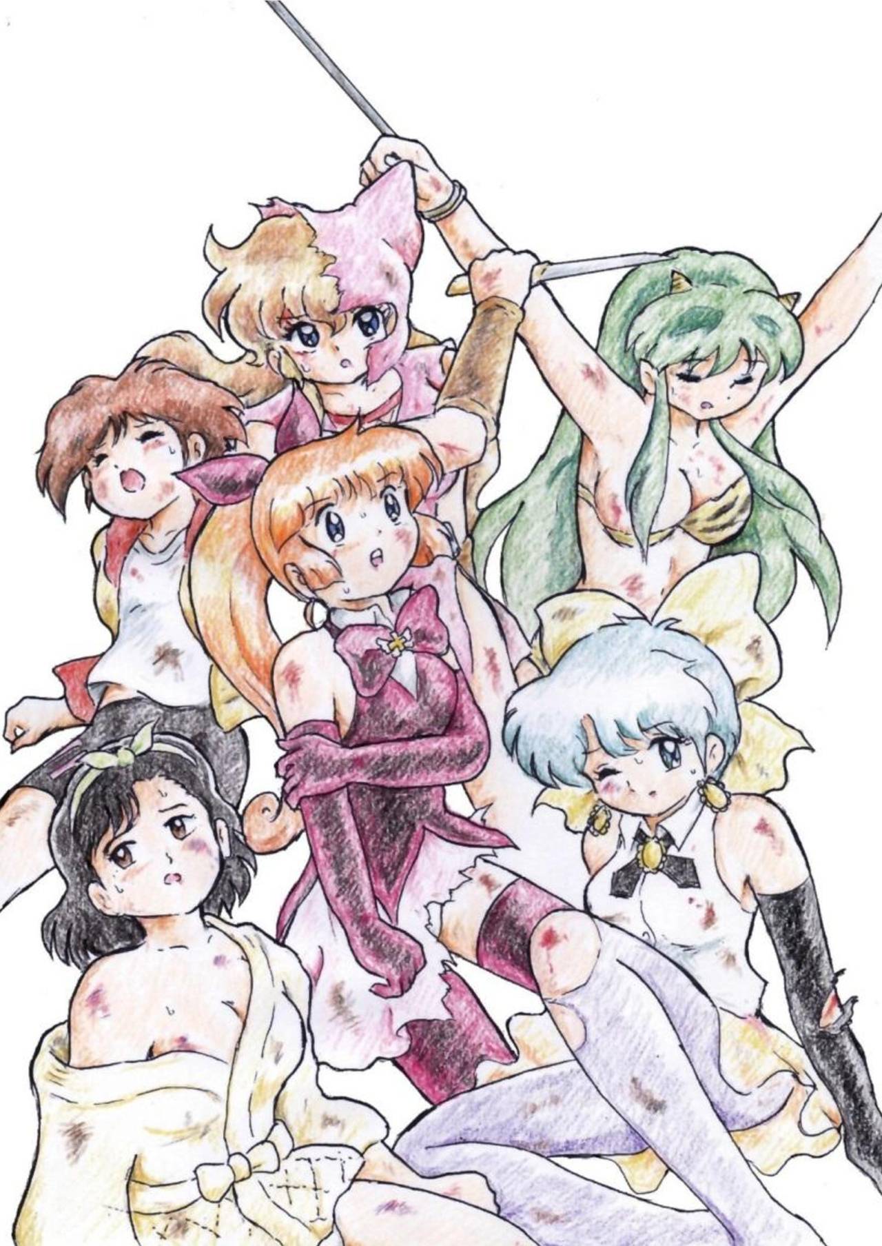 [Tyoujiya Zantou (Matsumoto Kenji)] Natsukashi no Anime Heroine Ryona & Ryoujoku Rough Gashuu (Various) [Digital] image number 3