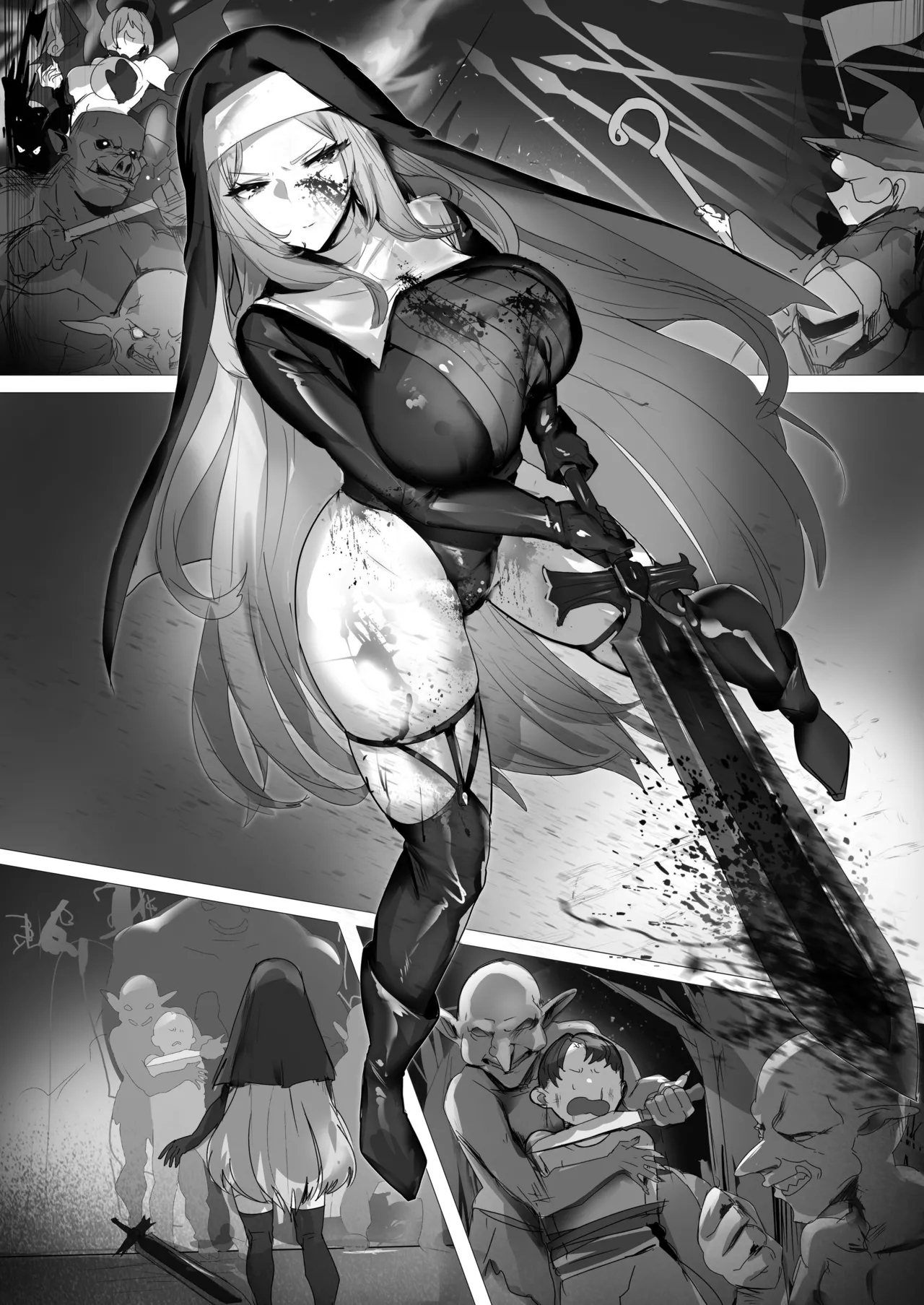 [聖華快楽書店] 聖女種馬化計画 ～ふたなりを生やされた聖女が魔族たちのパパになるまで～ 이미지 번호 47