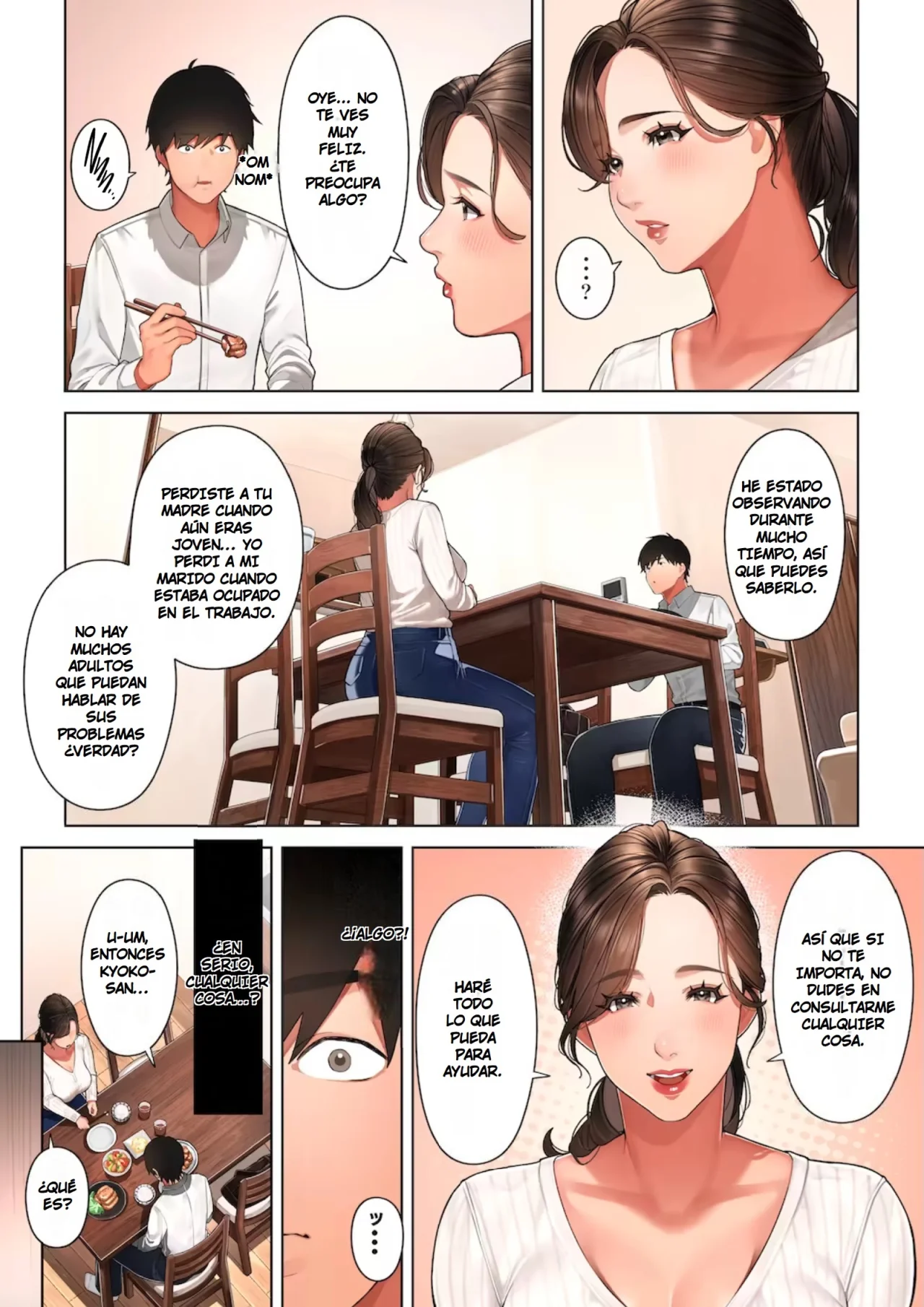 [Sakura no Tomoru Hi e] Kyouko-san wa Osananajimi no Okaa-san | Kyoko-san es la Madre de mi Amiga de la Infancia [Spanish] [Earl Hickey0] 画像番号 8