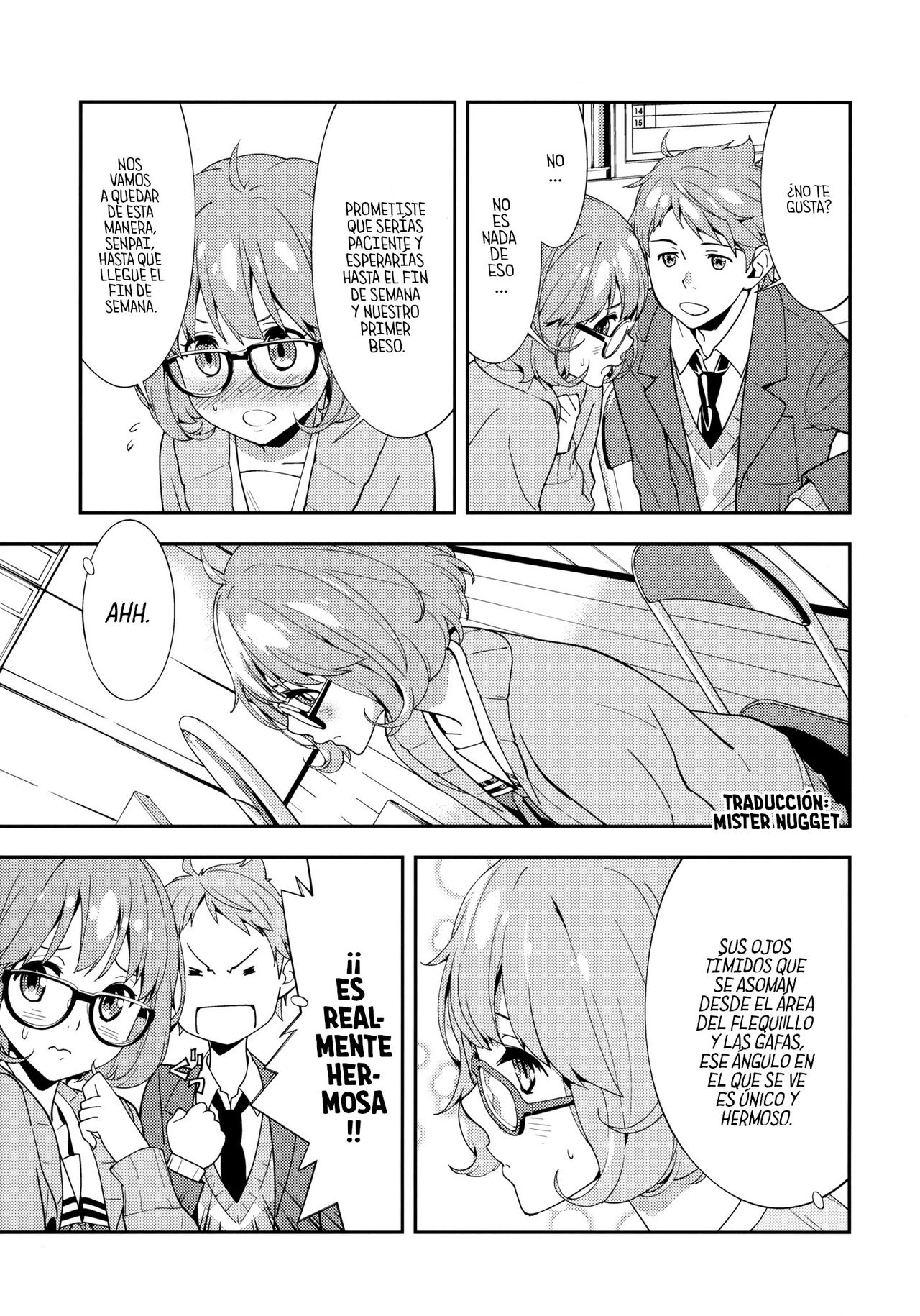 (C85) [Hapoi-dokoro (Okazaki Takeshi)] EXCLUDE (Kyoukai no Kanata) [Spanish] [Mr. Nugget] 6eme image