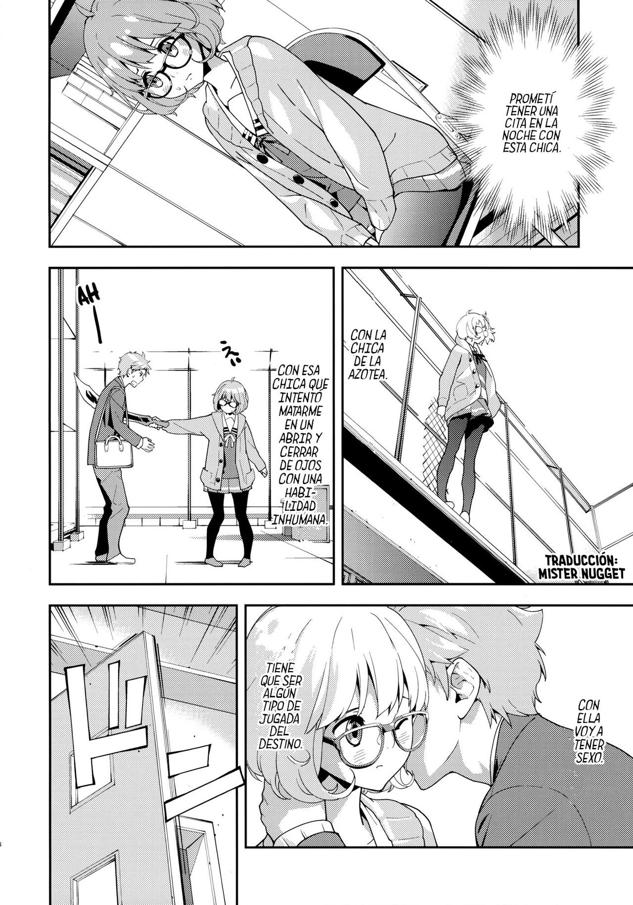 (C85) [Hapoi-dokoro (Okazaki Takeshi)] EXCLUDE (Kyoukai no Kanata) [Spanish] [Mr. Nugget] 7eme image