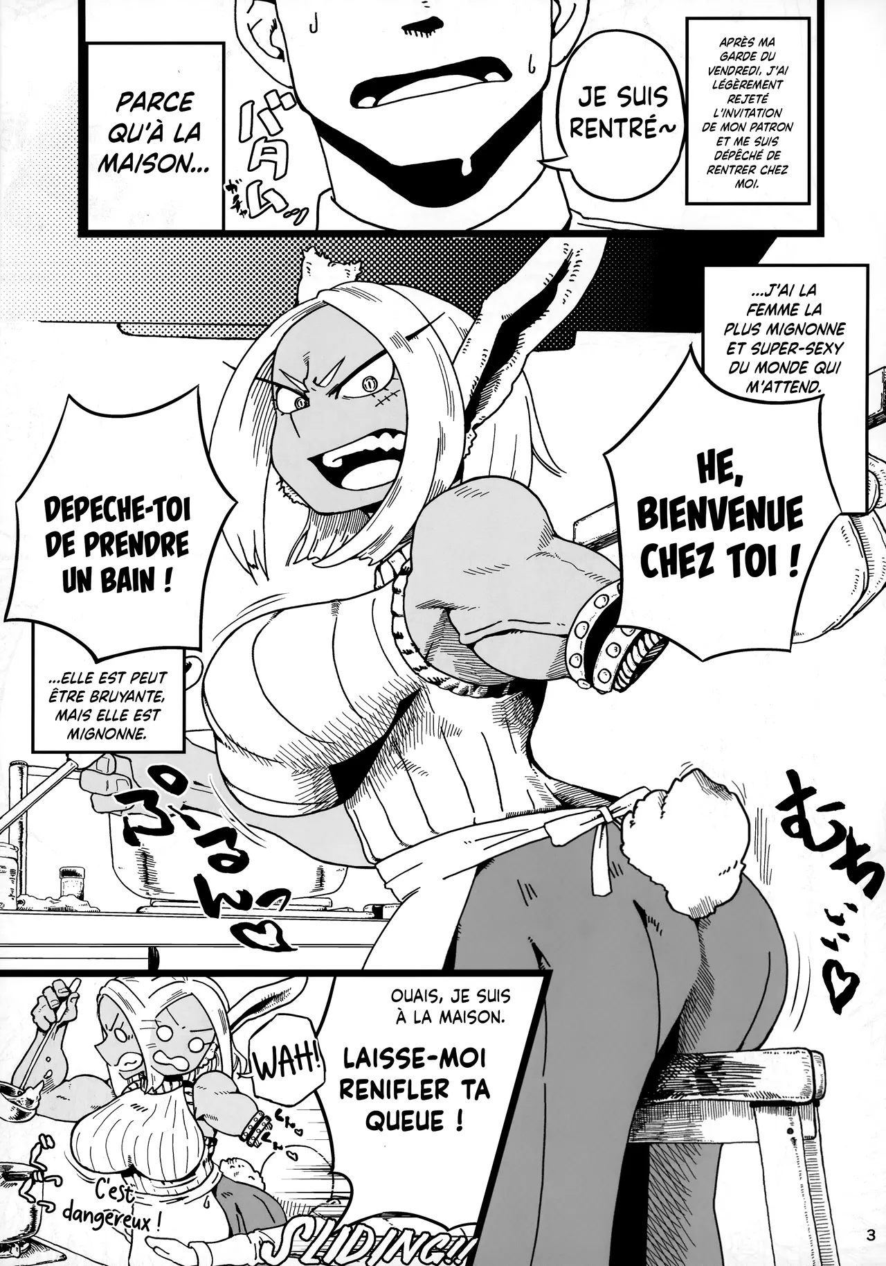 (C100) [Pin to Kite Jigoku (Dance Eiki)] Machi de Uwasa no Kyonyuu Bijin Hitozuma Mirko-san | Les Rumeurs en Ville sur la Magnifique et Plantureuse Jeune Femme Mariée Mirko~! (Boku no Hero Academia) [French] [L'Aile-ou-la-Cuisse-Trad] image number 2