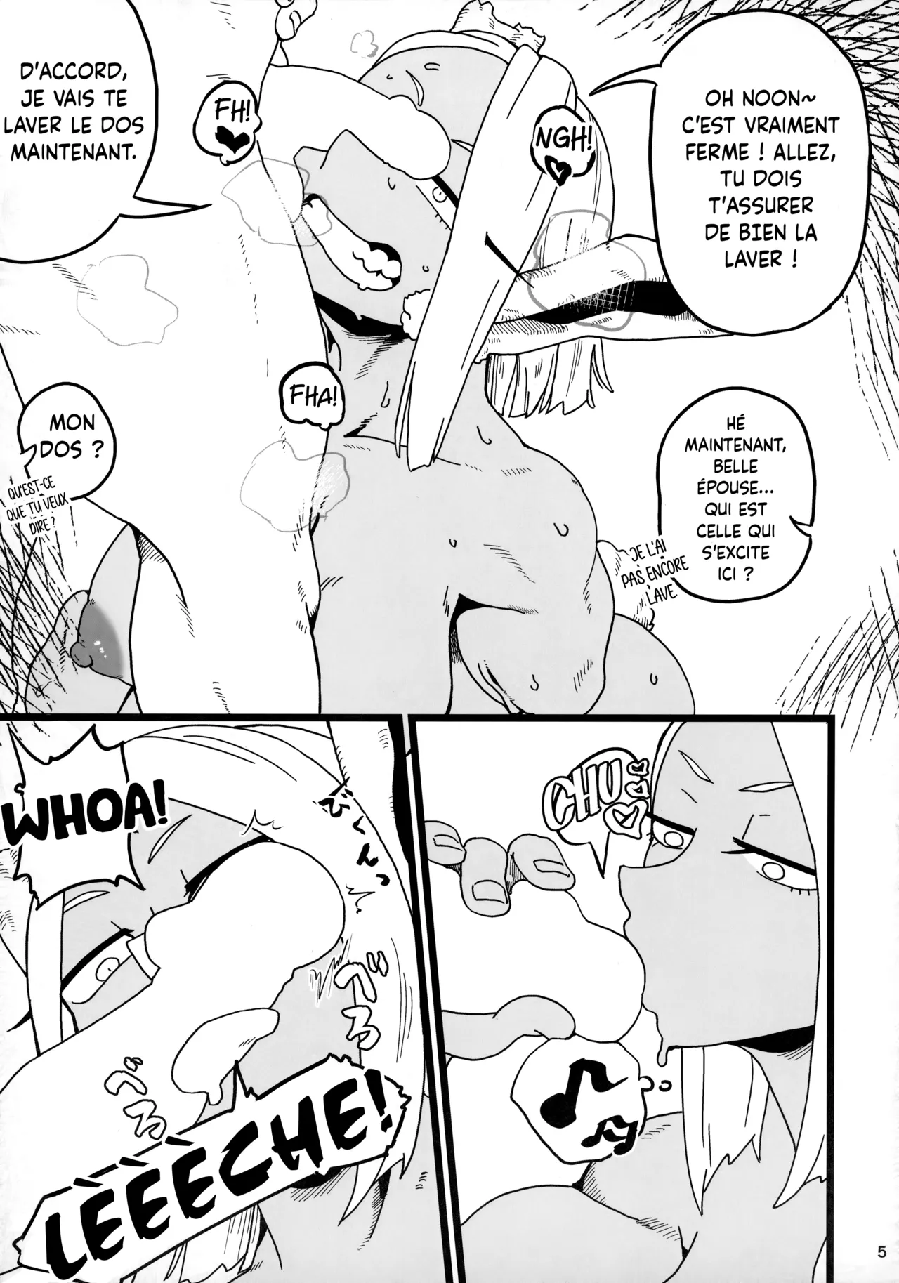 (C100) [Pin to Kite Jigoku (Dance Eiki)] Machi de Uwasa no Kyonyuu Bijin Hitozuma Mirko-san | Les Rumeurs en Ville sur la Magnifique et Plantureuse Jeune Femme Mariée Mirko~! (Boku no Hero Academia) [French] [L'Aile-ou-la-Cuisse-Trad] image number 4