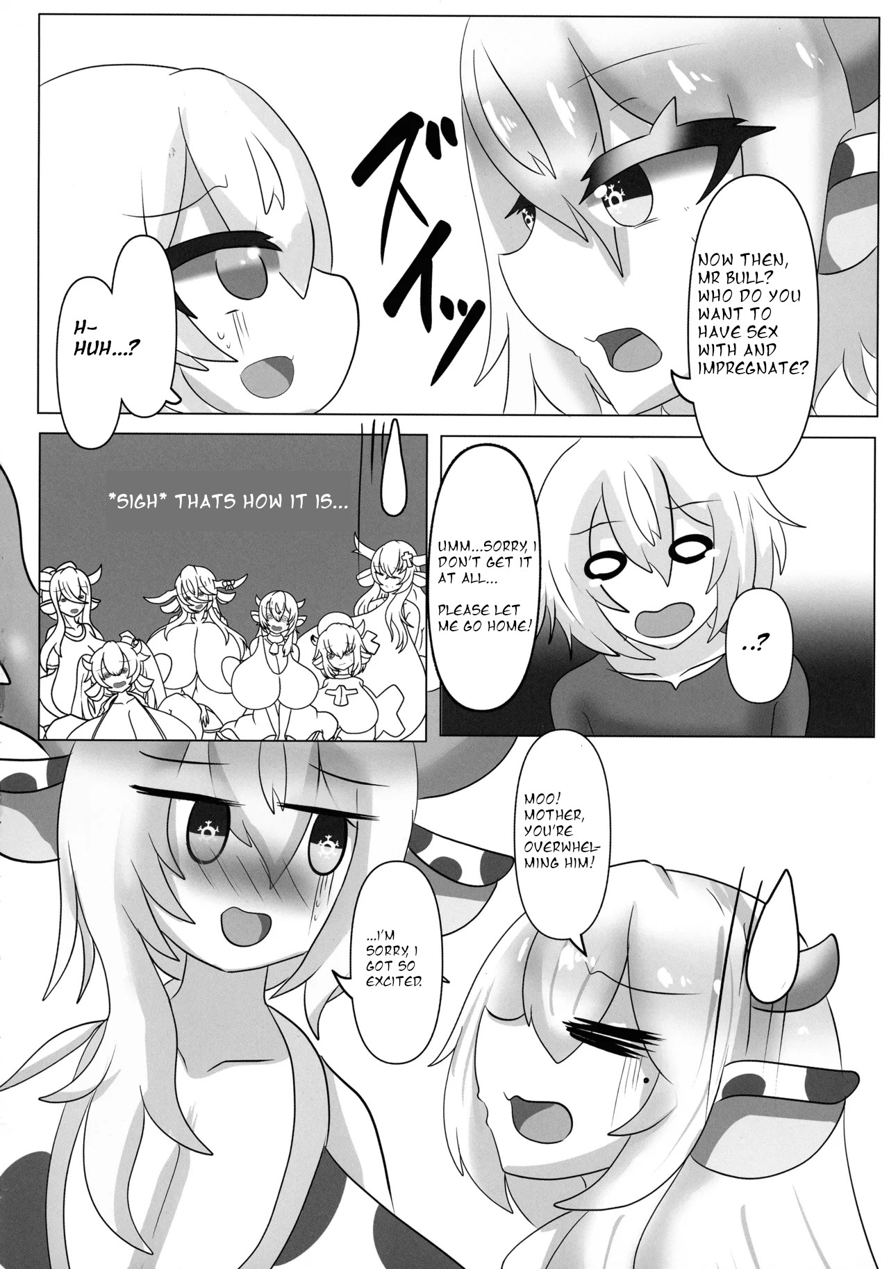 [Mellowsanchi (Amakaze Mellow)] HaraUshi Haramasete sukue Shounen to Nana-ri no Bakunyuu Ushiko imagen número 18