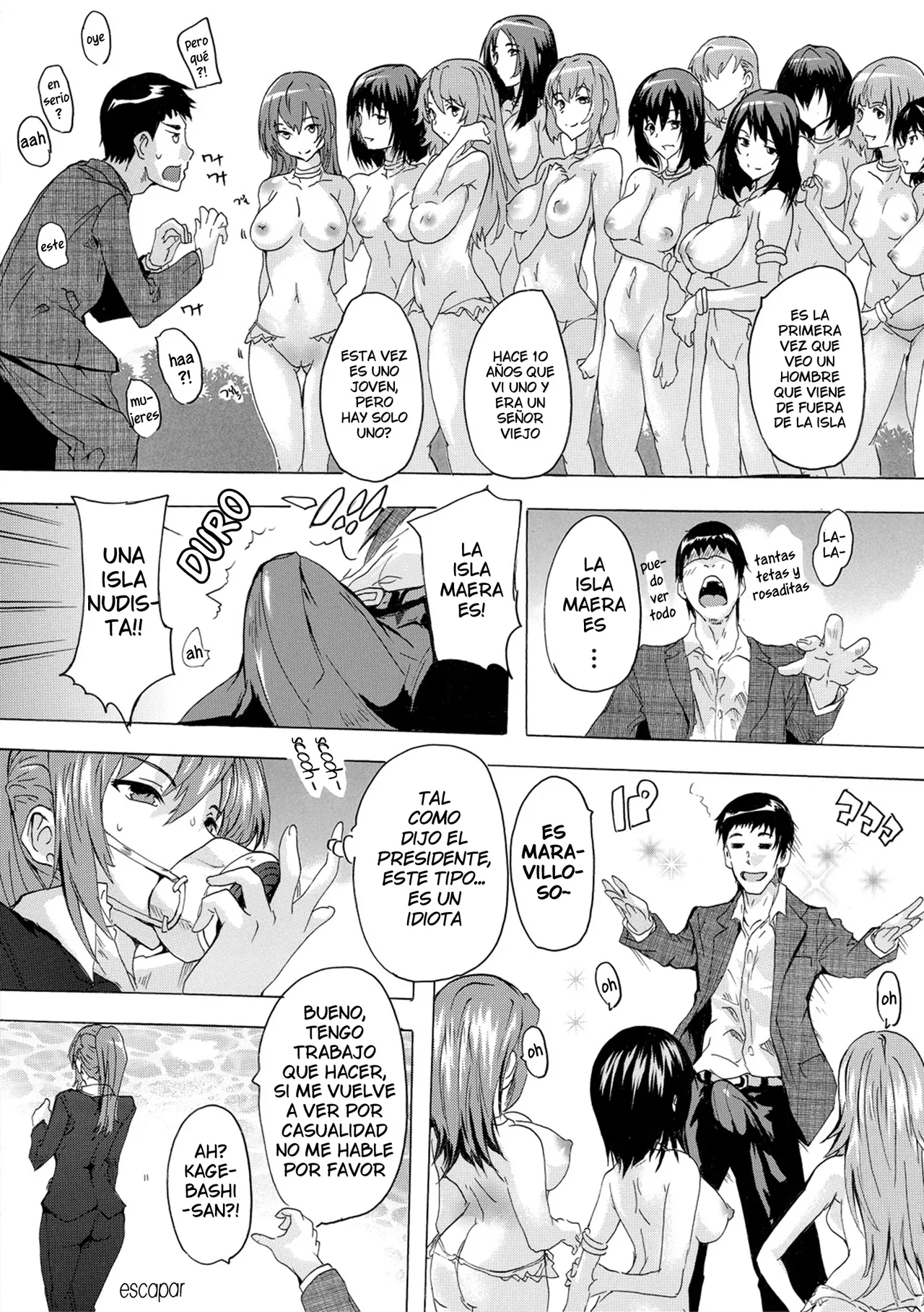 [Natsuka Q-ya] Saiin! Zenra-jima (Chap. 1) | Afrodisiaco! La Isla Nudista (Cap. 1) [Spanish] [Decensored][Digital][Harenchi no Fansub] imagen número 7