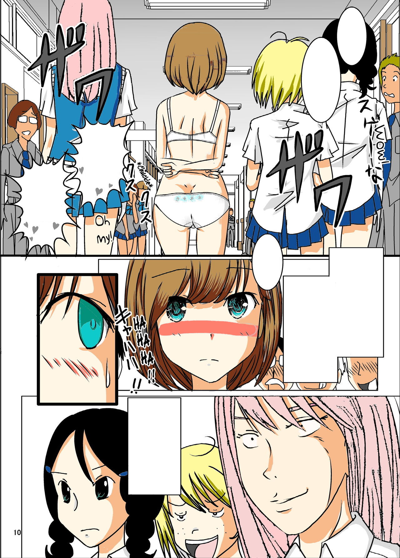 [dressblackheulee (BlackBaka)] Zenra Ijimerarekko-san no Nichijou [Textless] [Colorized] numero di immagine  7