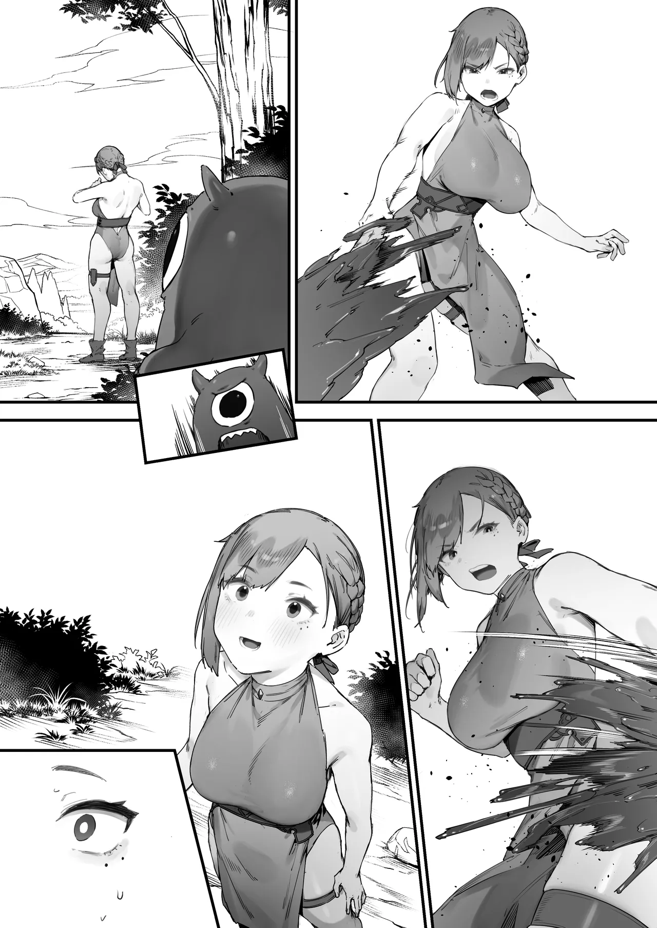 [Nigiri Usagi] Hen na Soubi no Sei de O◯nko Kowareteshimatta de wa Nai ka! 1-2 [Textless] Bildnummer 10