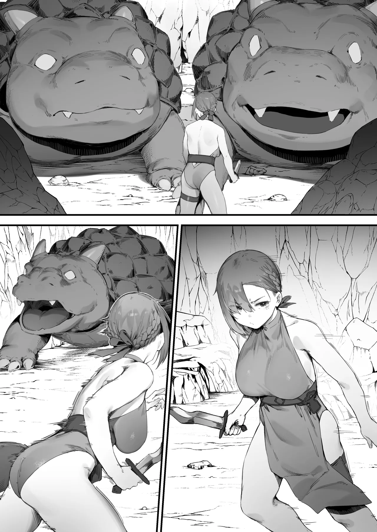 [Nigiri Usagi] Hen na Soubi no Sei de O◯nko Kowareteshimatta de wa Nai ka! 1-2 [Textless] Bildnummer 19