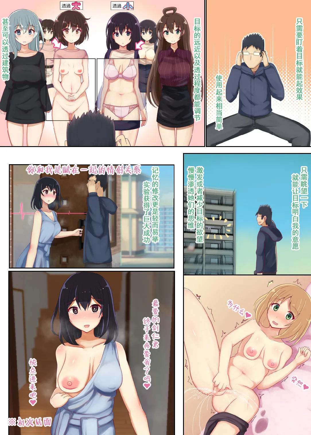 [Nyancorogashi (TUTUSAKU)] (rewrite)Suki ni Josei no Hadaka o Mite, Suki ni Nakadashi dekichau H na Sennou Sukesuke Megane! [Chinese] numero di immagine  5