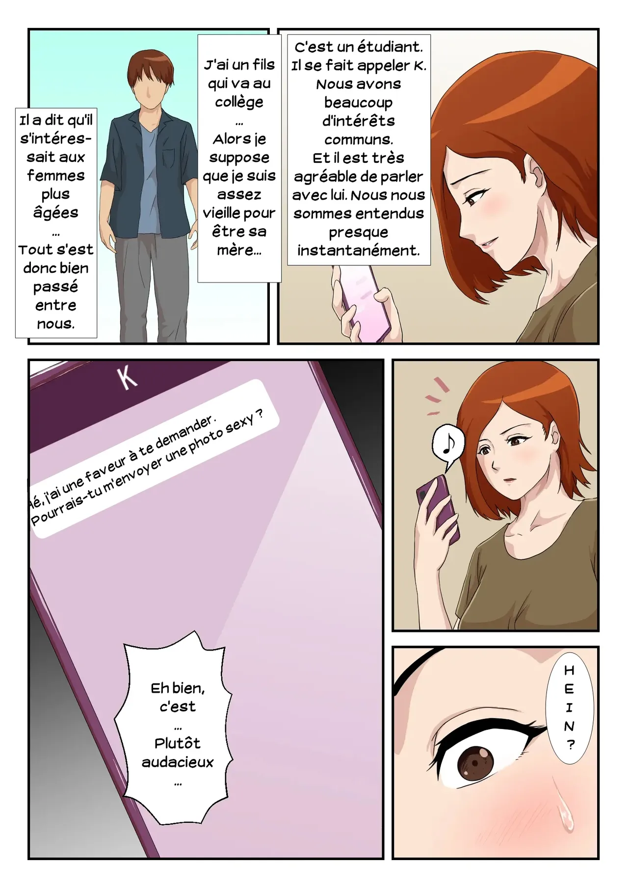 [Kumo no Ito] Matching Appli de Deatta Aite wa Kaa-san deshita | J'ai matché Maman sur mon application de rencontre 01 [French] [Serviteur] image number 3