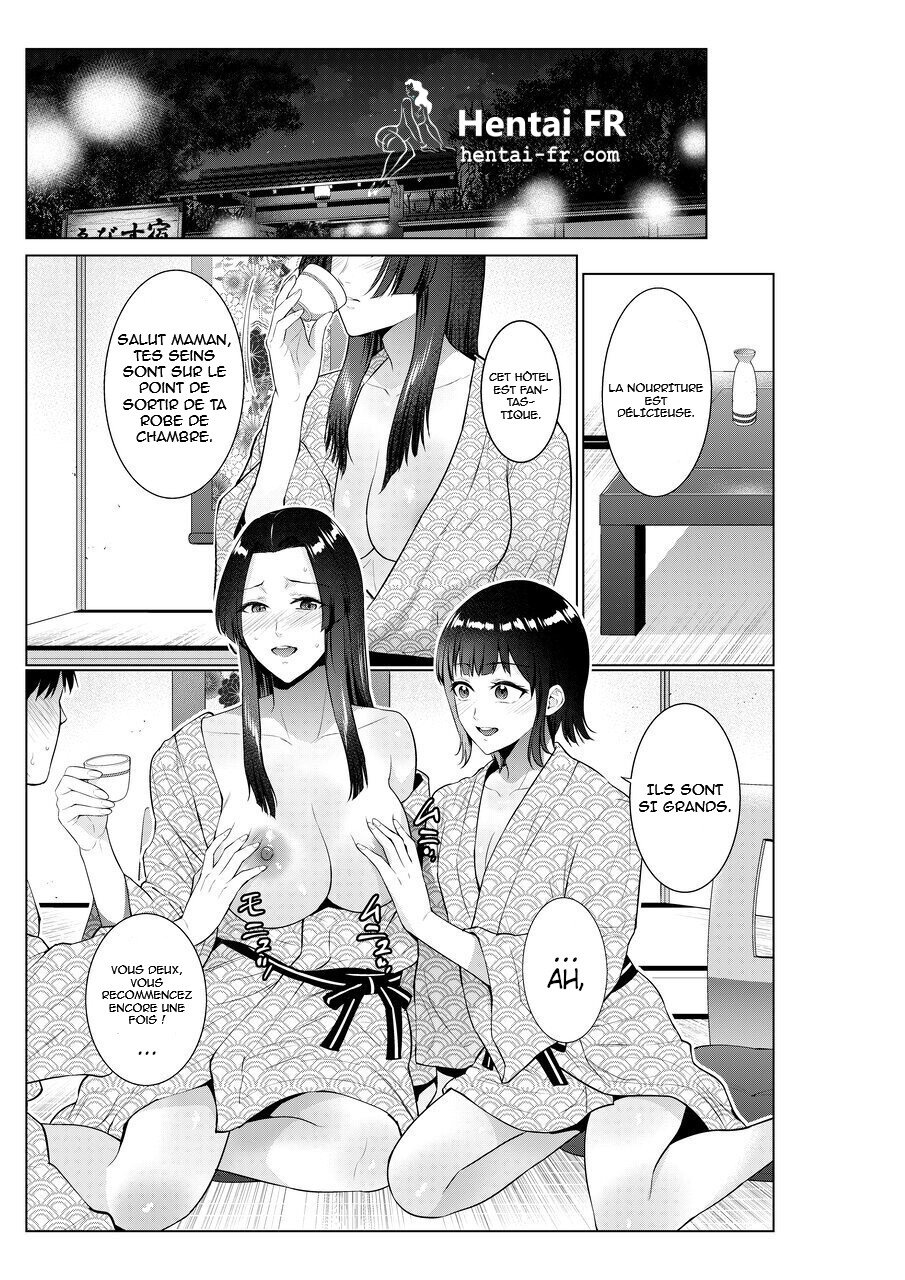 [Natsu no Oyatsu] Ryokan de Oyakodon | Sex with Mother and Sister at a Ryokan [french][hentai-FR.com] 图片编号 15