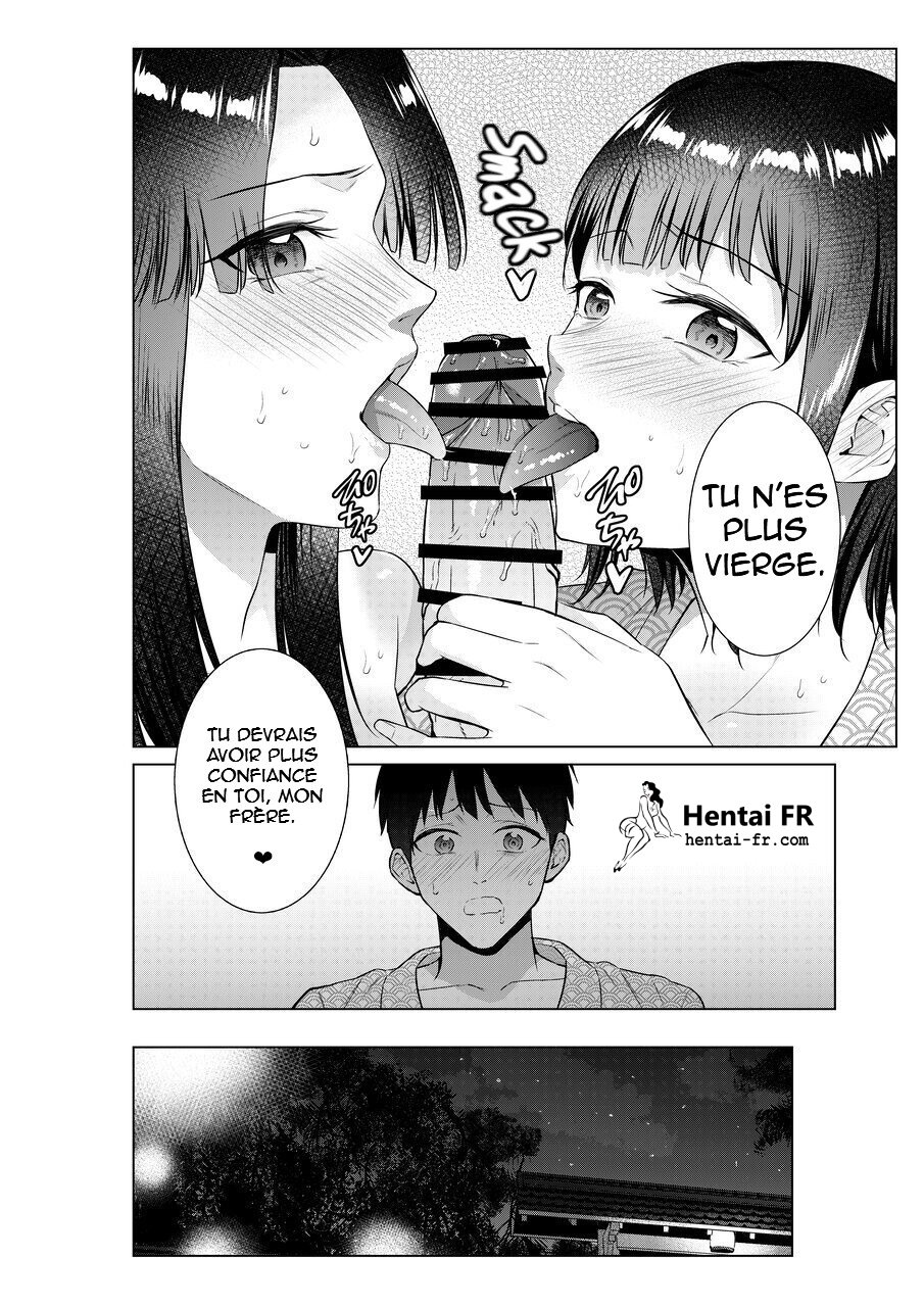 [Natsu no Oyatsu] Ryokan de Oyakodon | Sex with Mother and Sister at a Ryokan [french][hentai-FR.com] 图片编号 32