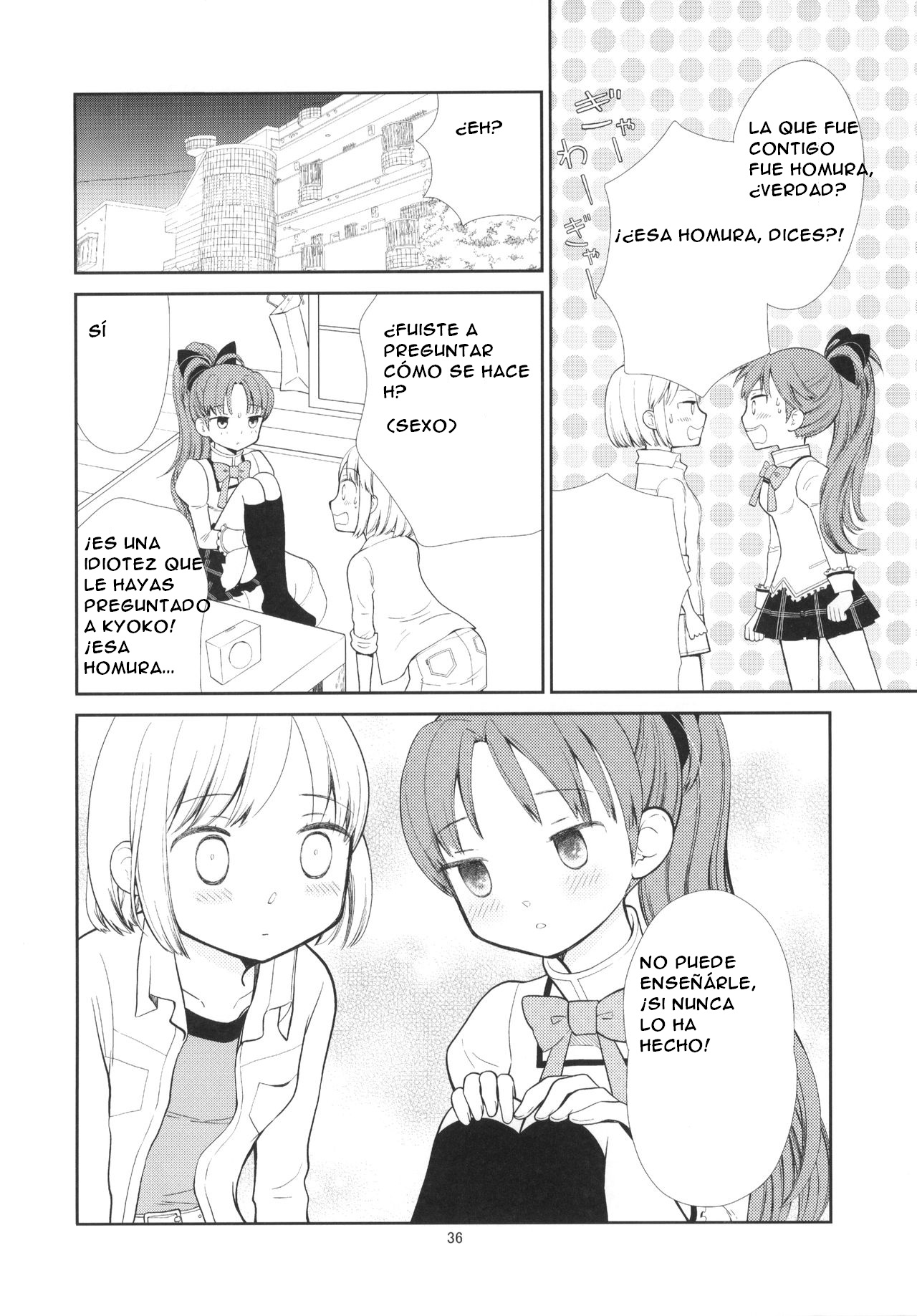 (C91) [Gyakugire Deka (Hakamada Mera)] Kyuutenkai Sugite Shinu kamo (Puella Magi Madoka Magica)SPANISH(Traduccion:CristoferDeLosAndes) изображение № 39