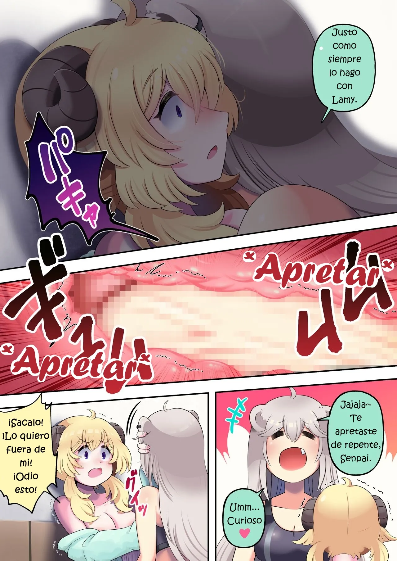 [Minominiya (Minomini)] Futashishi x Wata ♥Lion no Aijou Hyougen Hen♥ | Futashishi x Wata ♥La Expresión de Amor de Lalion♥ (Shishiro Botan, Tsunomaki Watame) [English] [Rabu&Desu translations] [Spanish] [PorLaCultura] numero di immagine  13