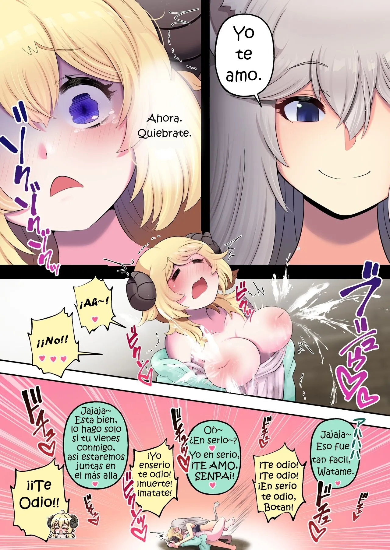 [Minominiya (Minomini)] Futashishi x Wata ♥Lion no Aijou Hyougen Hen♥ | Futashishi x Wata ♥La Expresión de Amor de Lalion♥ (Shishiro Botan, Tsunomaki Watame) [English] [Rabu&Desu translations] [Spanish] [PorLaCultura] numero di immagine  16