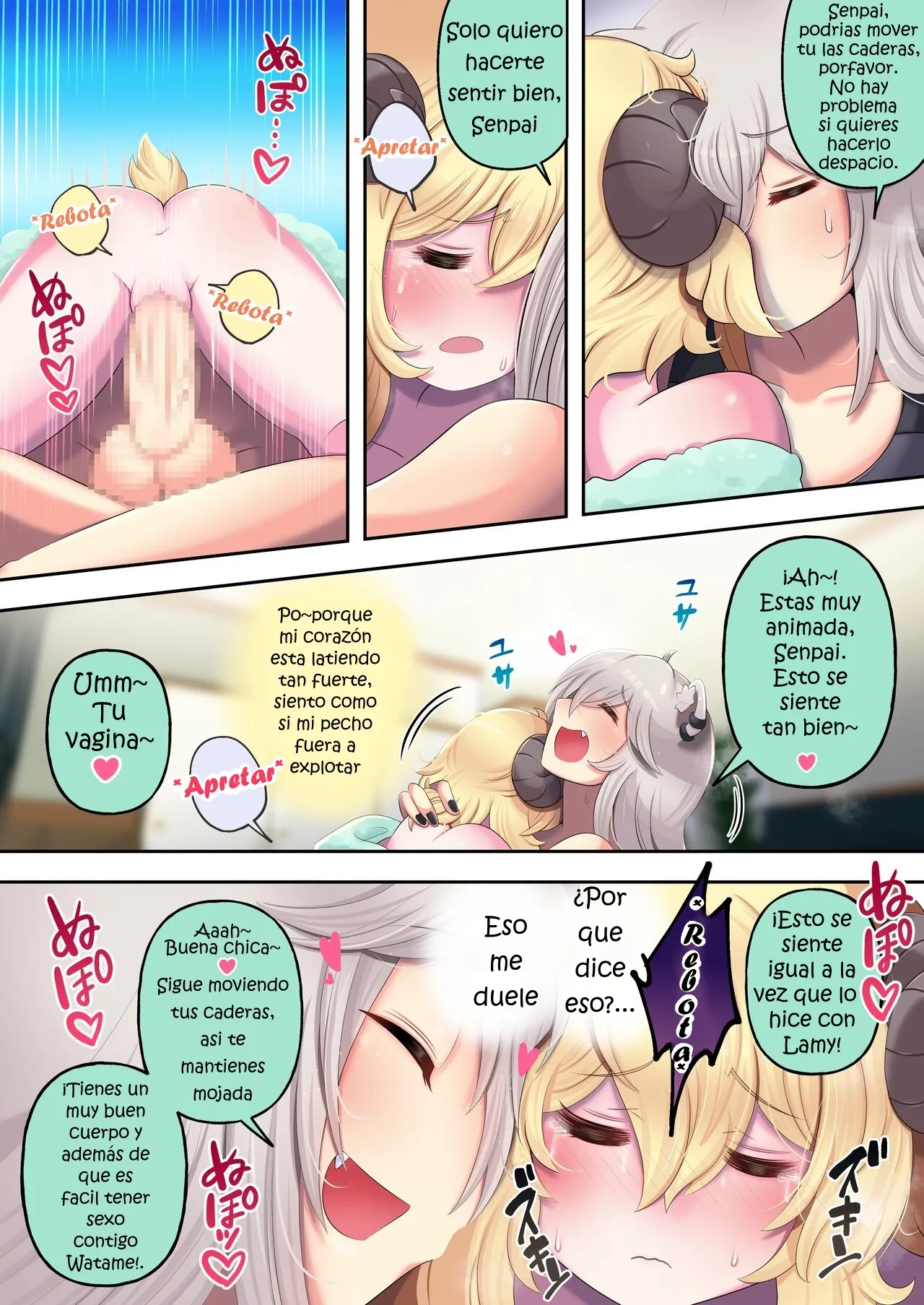 [Minominiya (Minomini)] Futashishi x Wata ♥Lion no Aijou Hyougen Hen♥ | Futashishi x Wata ♥La Expresión de Amor de Lalion♥ (Shishiro Botan, Tsunomaki Watame) [English] [Rabu&Desu translations] [Spanish] [PorLaCultura] numero di immagine  18