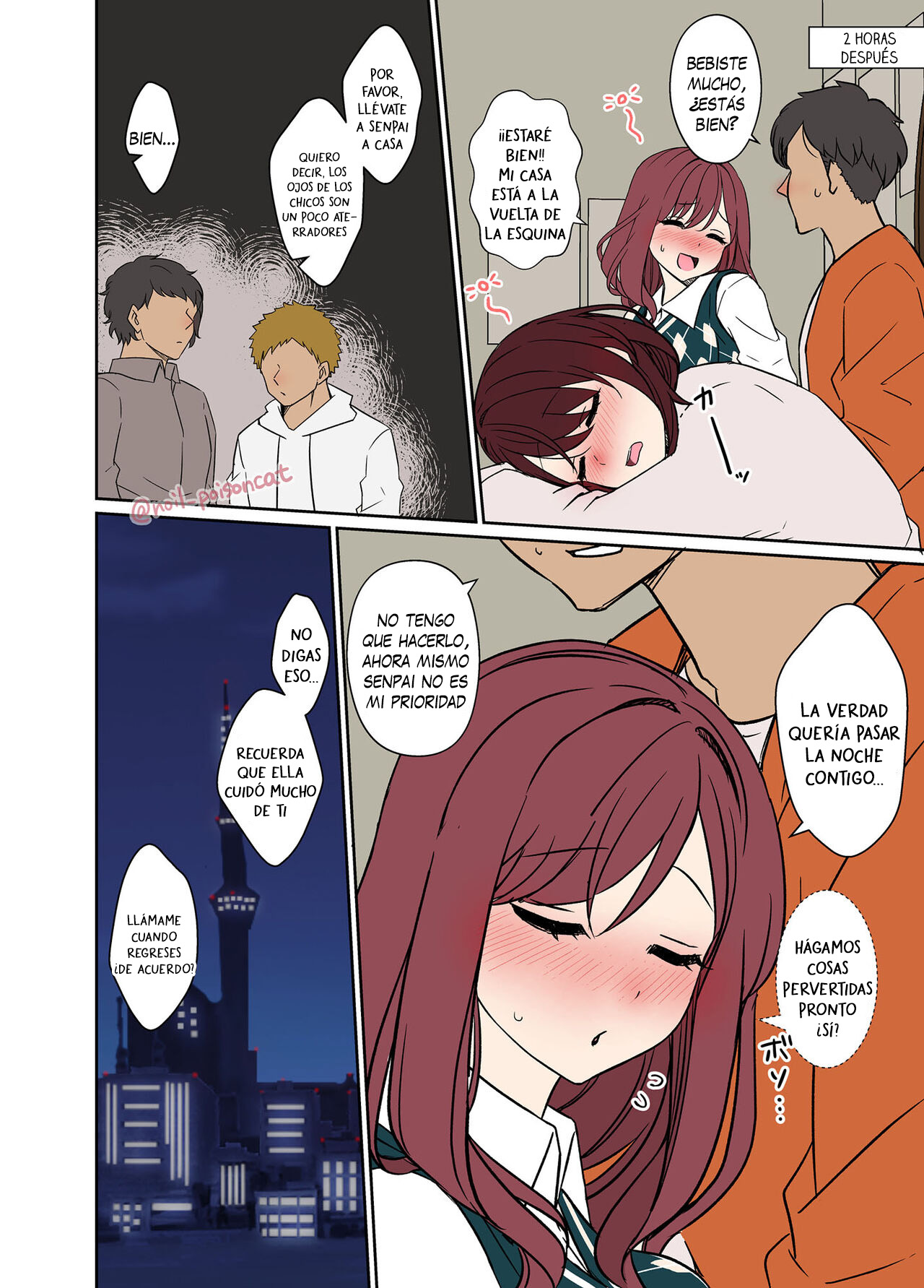 [Dokuneko Noil] Bounenkai de Deisui Shita Joshidaisei ni Warui Koto o Suru Hanashi | Una historia sobre emborracharse y follar con algunas chicas en una fiesta de año nuevo [Spanish] [Traducciones necesarias] numero di immagine  3