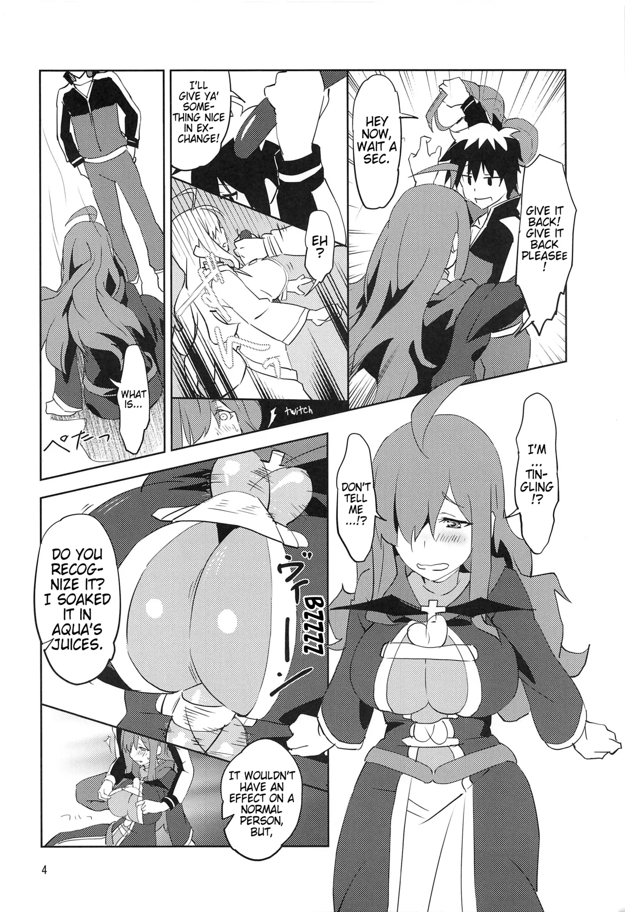 (Hiroshima Comiket 229) [wxpLabo (wxp)] Binbou Tenshu ni Setsumei o! | Explanation for this Destitute Shopkeeper! (Kono Subarashii Sekai ni Syukufuku o!) [English] (Pangean) numero di immagine  5