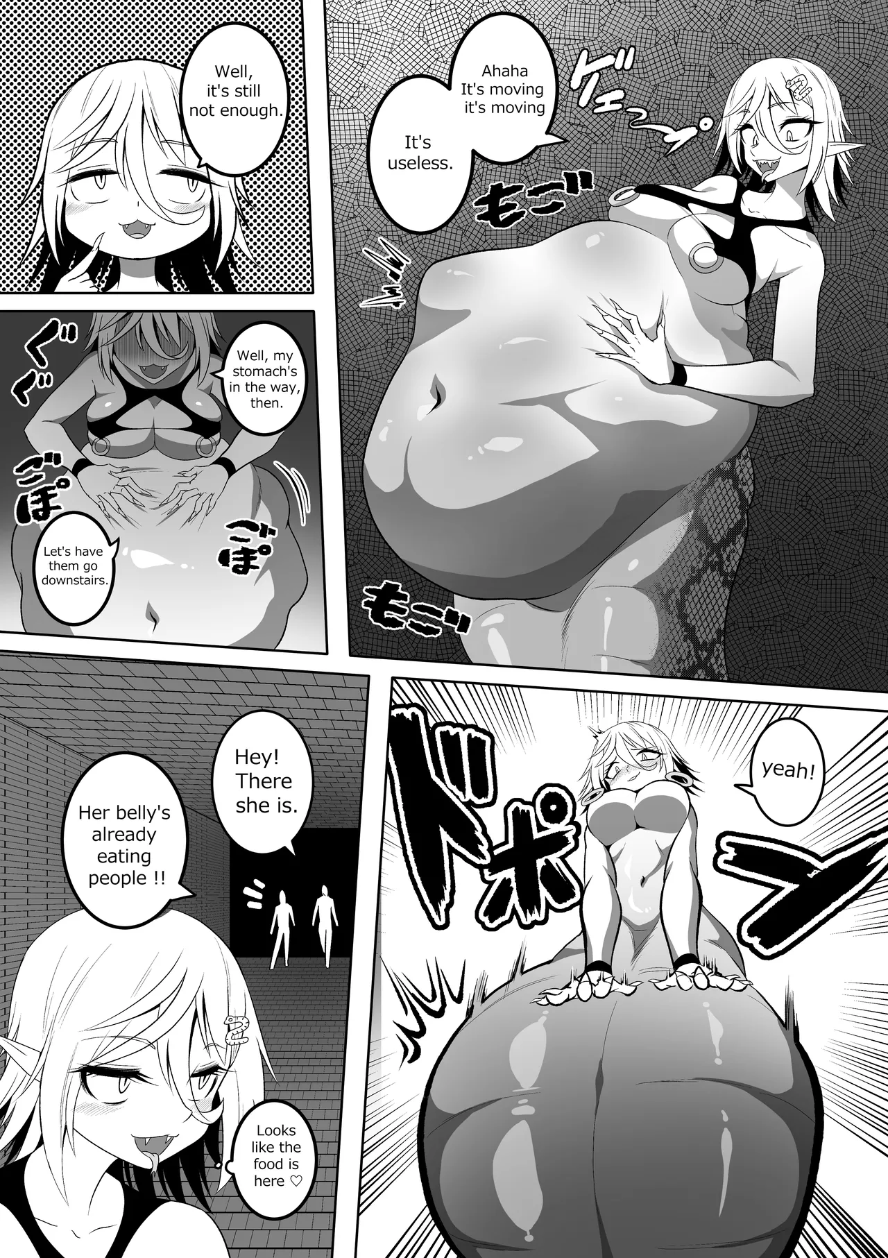 カイガ【kaiga】 - Lamia swallowed more than her limit and her stomach is about to burst (8p) ENG ver изображение № 3