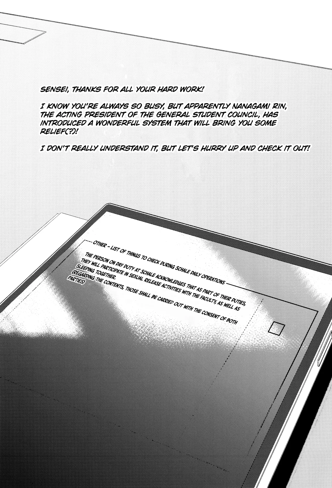 [Mandara Ryuuseigun (Signo Mandara)] Schale Senzoku Seishori Touban |  Schale's Dedicated Sexual Relief Liaison (Blue Archive) [English] {Doujins.com} [Digital] 이미지 번호 2