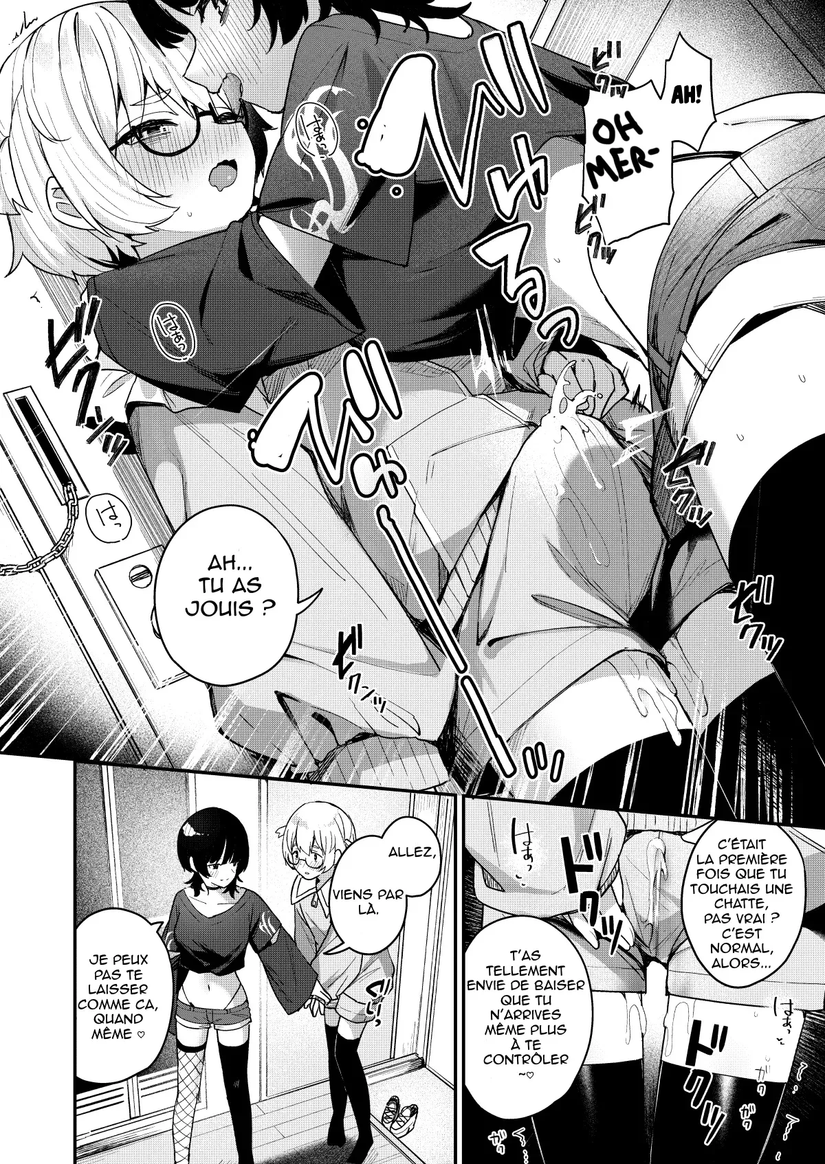 [Menbow Federation (Menbow)] Boku no Kimochi o Mote Asobu Doutei Kari Onee-san ni Shiboraremakuru Hanashi | Une chasseuse de puceaux m’a séduit et vidé sans pitié [French] [Shiru10] [Digital] imagen número 12