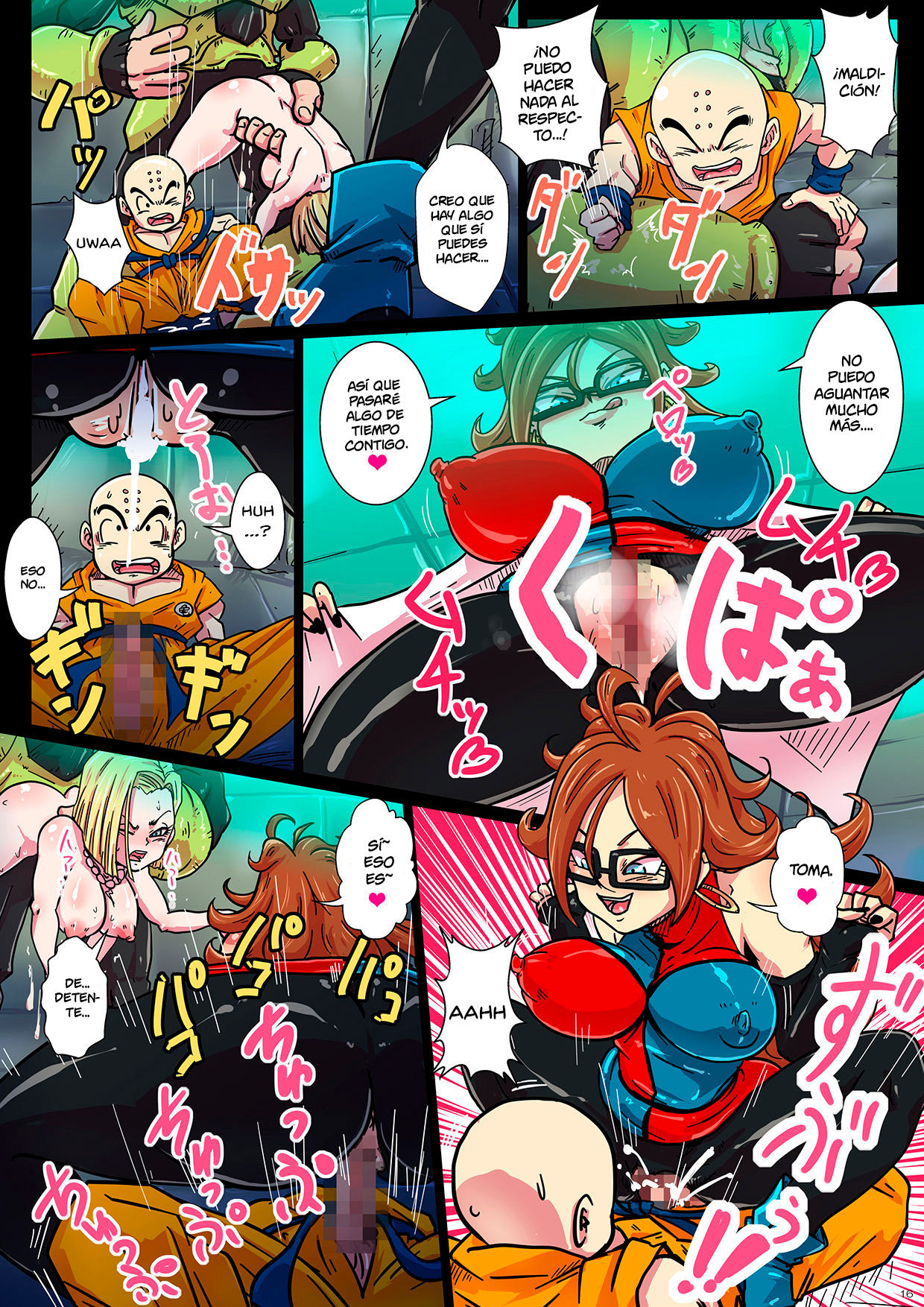 (COMIC1☆13) [Yuzuponz (Rikka Kai)] Jinzouningen-tachi to Bulma no Inkou! Zetsurin!! Tokubetsu Jikken!! (Dragon Ball FighterZ) [Spanish] [NILG] 이미지 번호 16