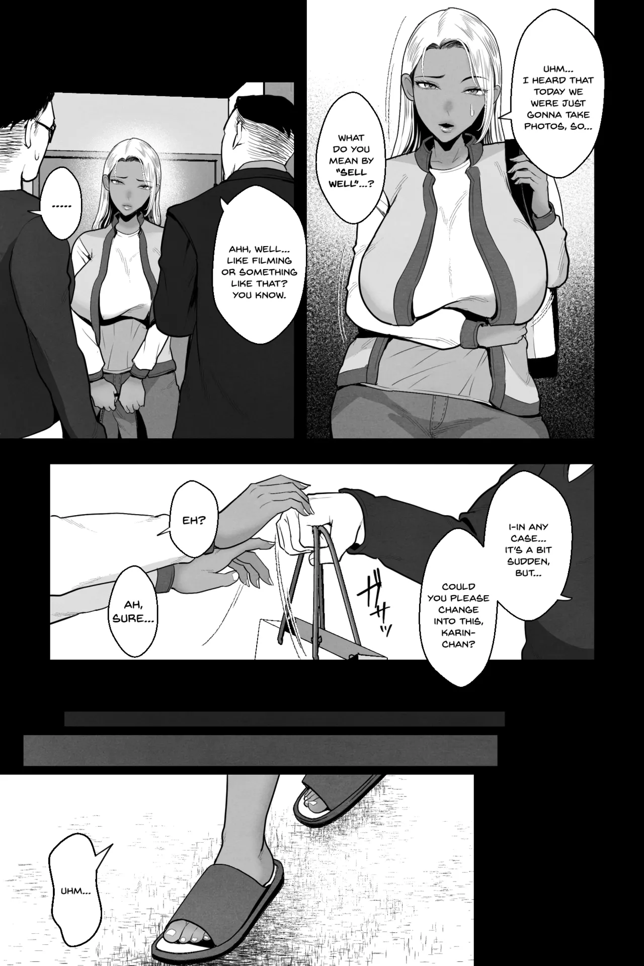 [Ginshio Honpo (Ginen)] Kinpatsu Kuro Gal no Hahaoya ga, Yami Beit de Damasarete Musuko to AV Satsuei [English] [SDTLs] изображение № 6