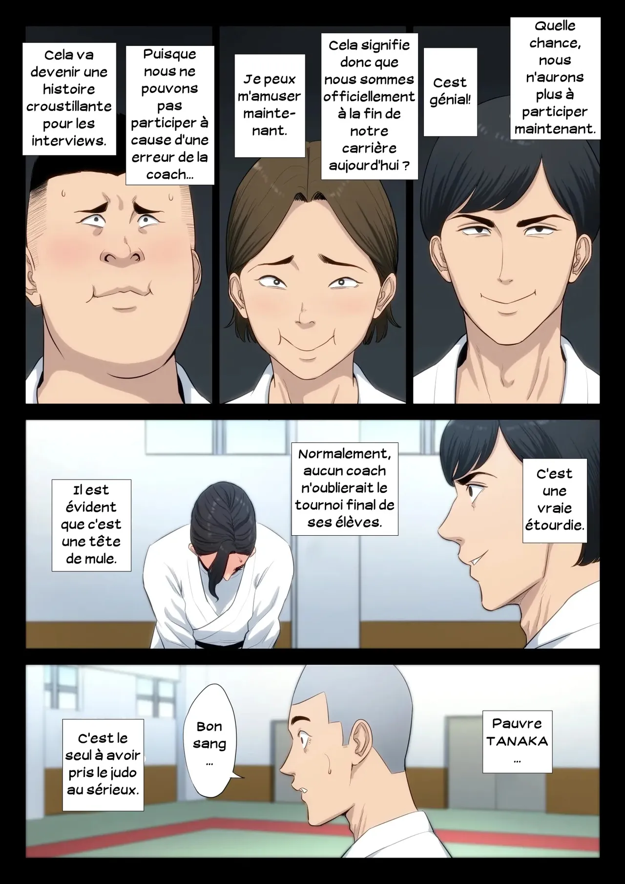 [Tamagou] Juudoubu Komon no Onna Kyoushi ga Tsumihoroboshi no Tame ni Buin-tachi ni Mawasareru Hanashi. | Une enseignante coach du club de judo se donne aux membres du club pour expier sa faute [French] [Serviteur] 图片编号 13