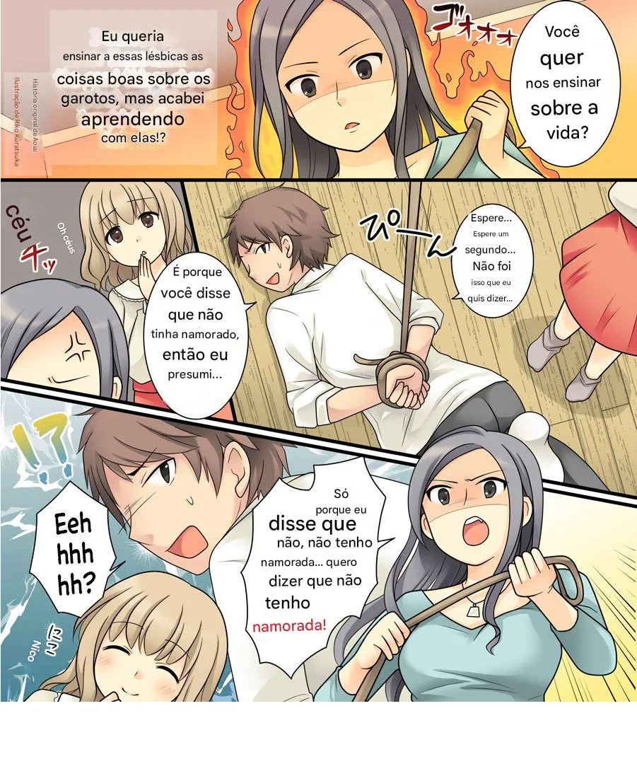 [Amuai Okashi Seisakusho (Amuai, Kuratsuka Riko)] Leskko ni Otoko no Yosa o Oshieyou to Shitara Nyotaika Choukyou Sareta Ore [Portuguese-BR] Bildnummer 2