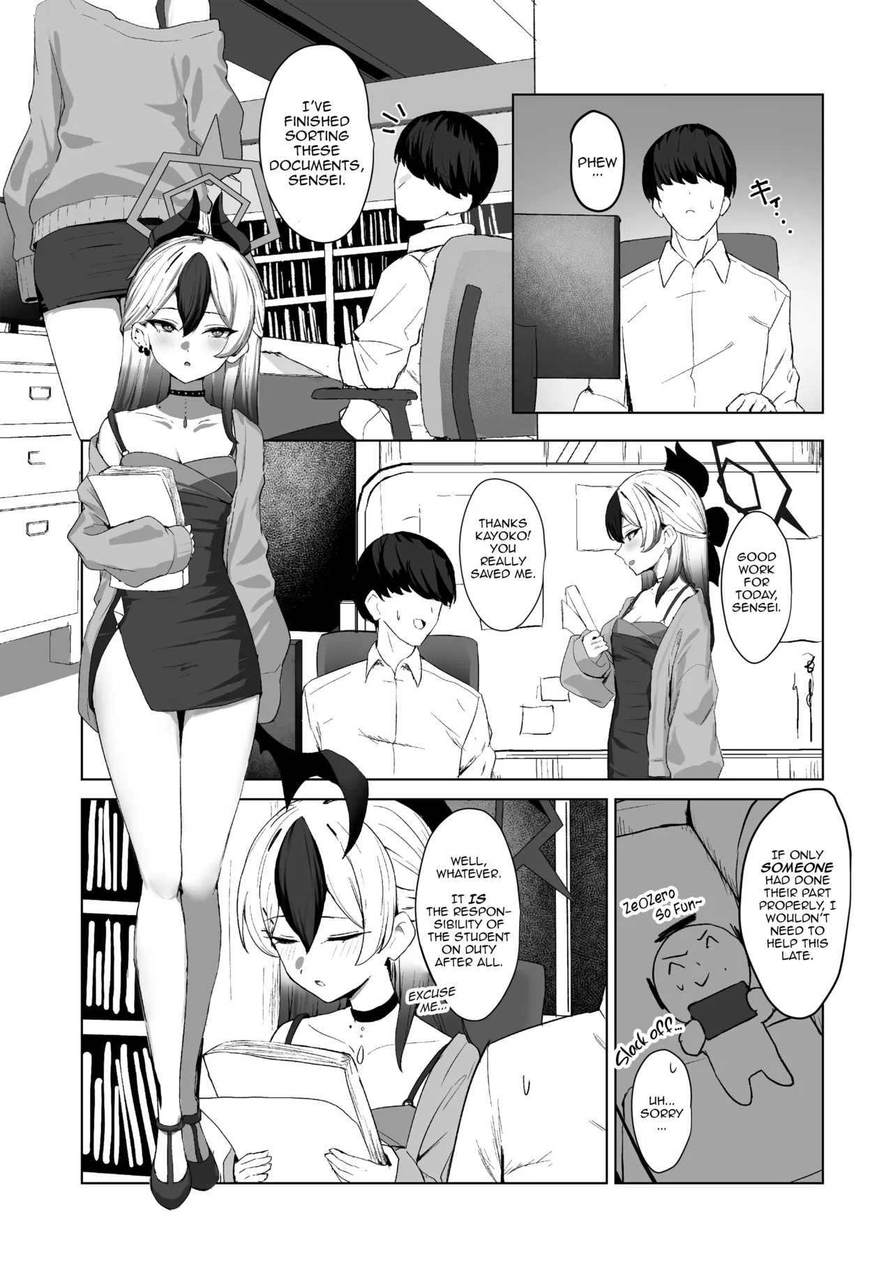 [NikomiC Ramen (Nichijou)] Oni no Sasoi | Devil's Temptation (Blue Archive) [English] [DeppoTL] [Digital] numero di immagine  4