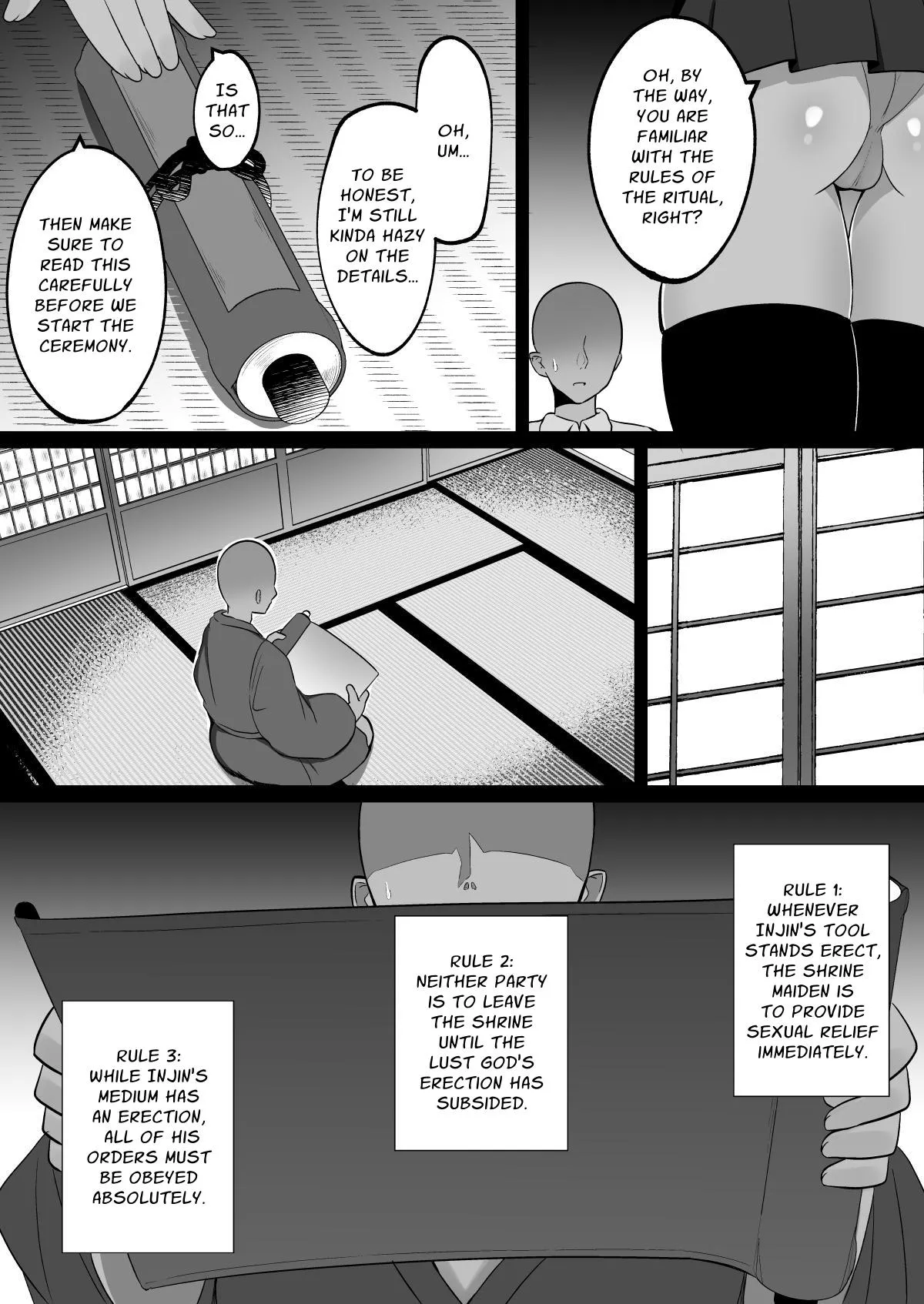 [Cinnamon Shima] Shrine Maidens of Injin: Mating Ritual With 2 Busty Miko Sisters, Locked in the Lust God's Shrine! [English] [Kusanuu] Bildnummer 5