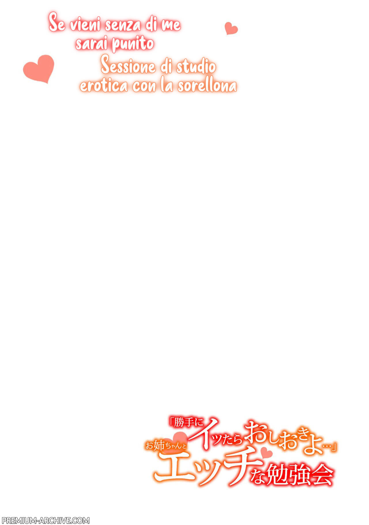 [Asahiruyou] "Katte ni Ittara Oshioki yo..." Onee-chan to Ecchi na Benkyoukai | Se vieni senza di me sarai punito [Italian] (Decensored) image number 2
