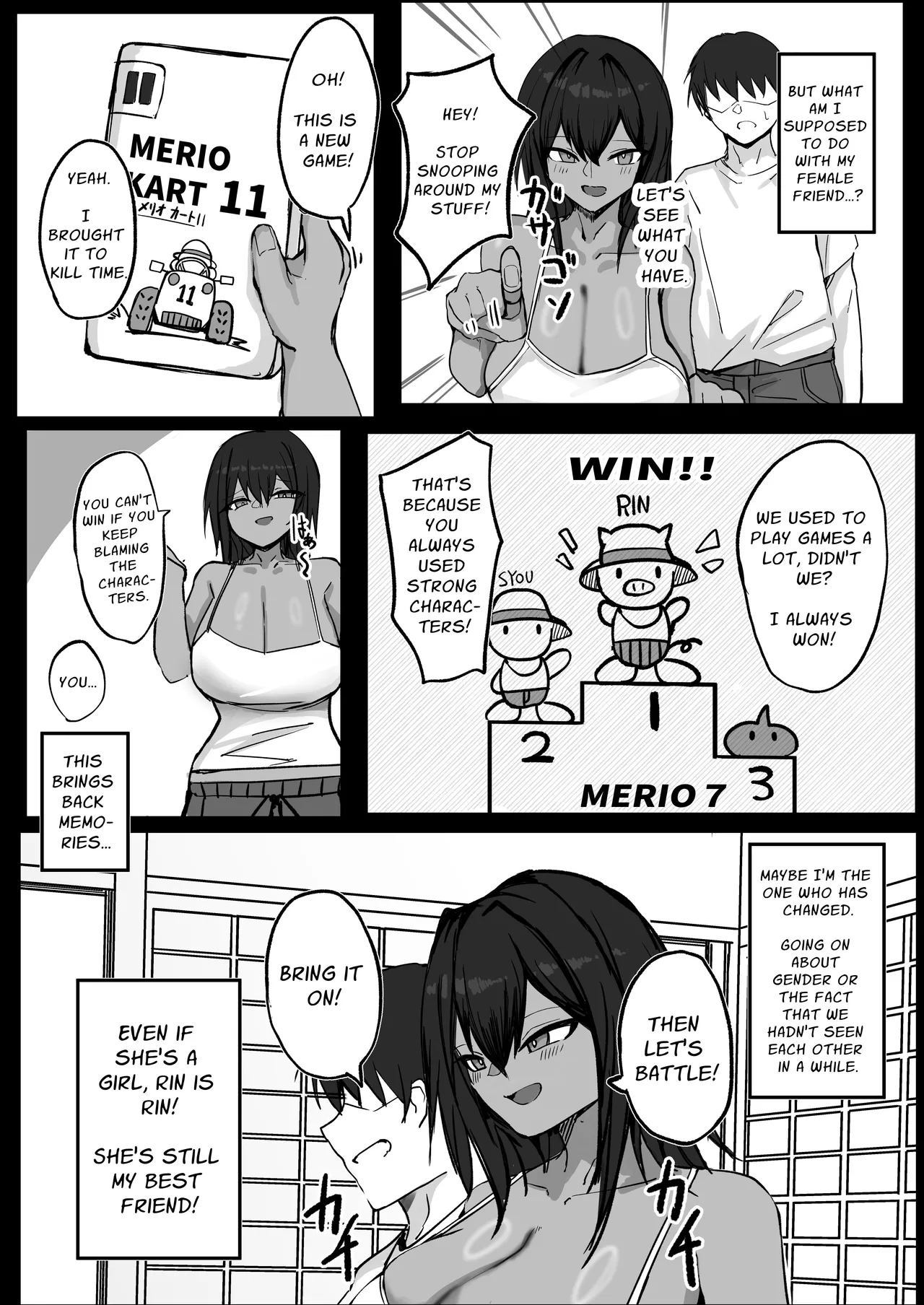 [Aoi Hoshi ni Maiorita Dark Angel] Sex With My Tanned Busty Friend Who I Used To Think Was A Guy (Part 1) [English] [Solid Rose] 图片编号 7