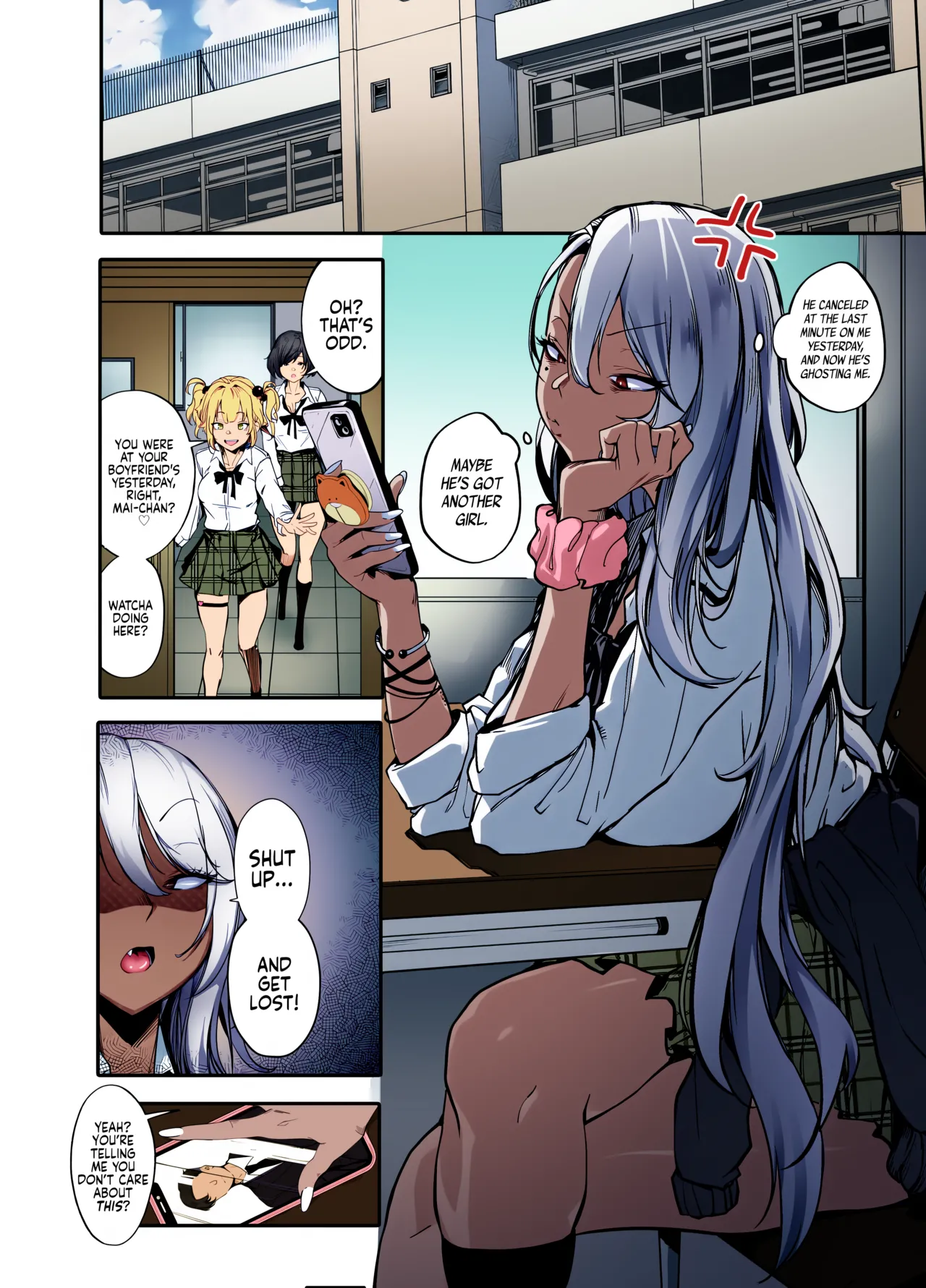 [Onkyu] Namaiki JK ga Wakaraserareru Hon | Putting a Cheeky Gyaru in Her Place [English] [Coffedrug] [Colorized] [Digital] image number 6