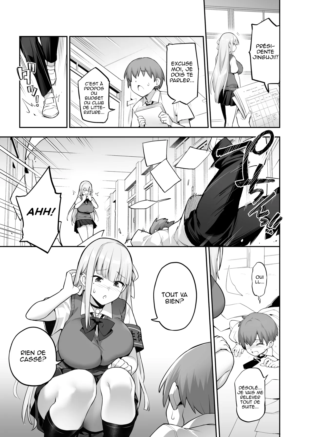 [TRY] Akogare no Seitokaichou ga Kyonyuu Sugiru Ken | La présidente du bureau des élèves à des énormes seins [French] [Decensored] image number 6