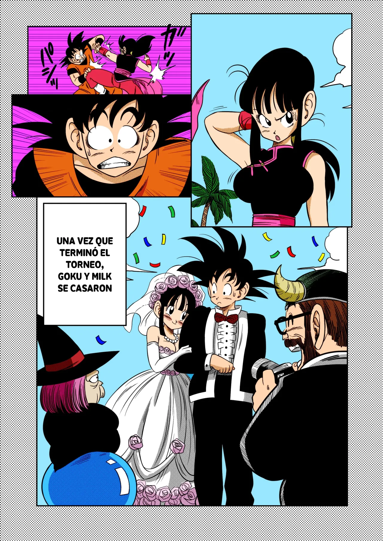 [Yamamoto] "An Ancient Tradition" - Young Wife Is Harassed! | "Una Antigua Tradición" - ¡Acosando A Una Joven Esposa! (Dragon Ball Z) [Spanish] [Descensurado] [Coloreado] image number 2