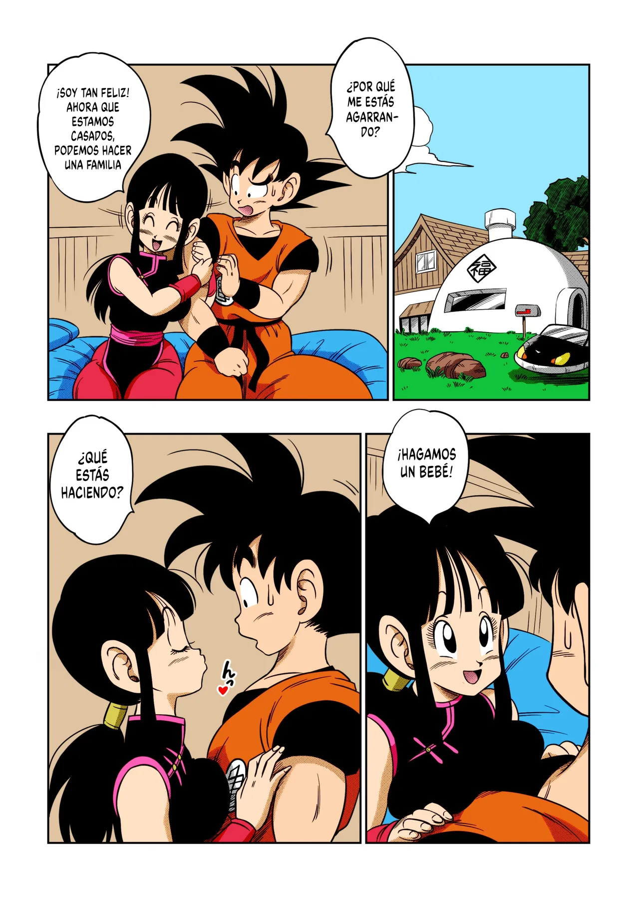 [Yamamoto] "An Ancient Tradition" - Young Wife Is Harassed! | "Una Antigua Tradición" - ¡Acosando A Una Joven Esposa! (Dragon Ball Z) [Spanish] [Descensurado] [Coloreado] image number 3
