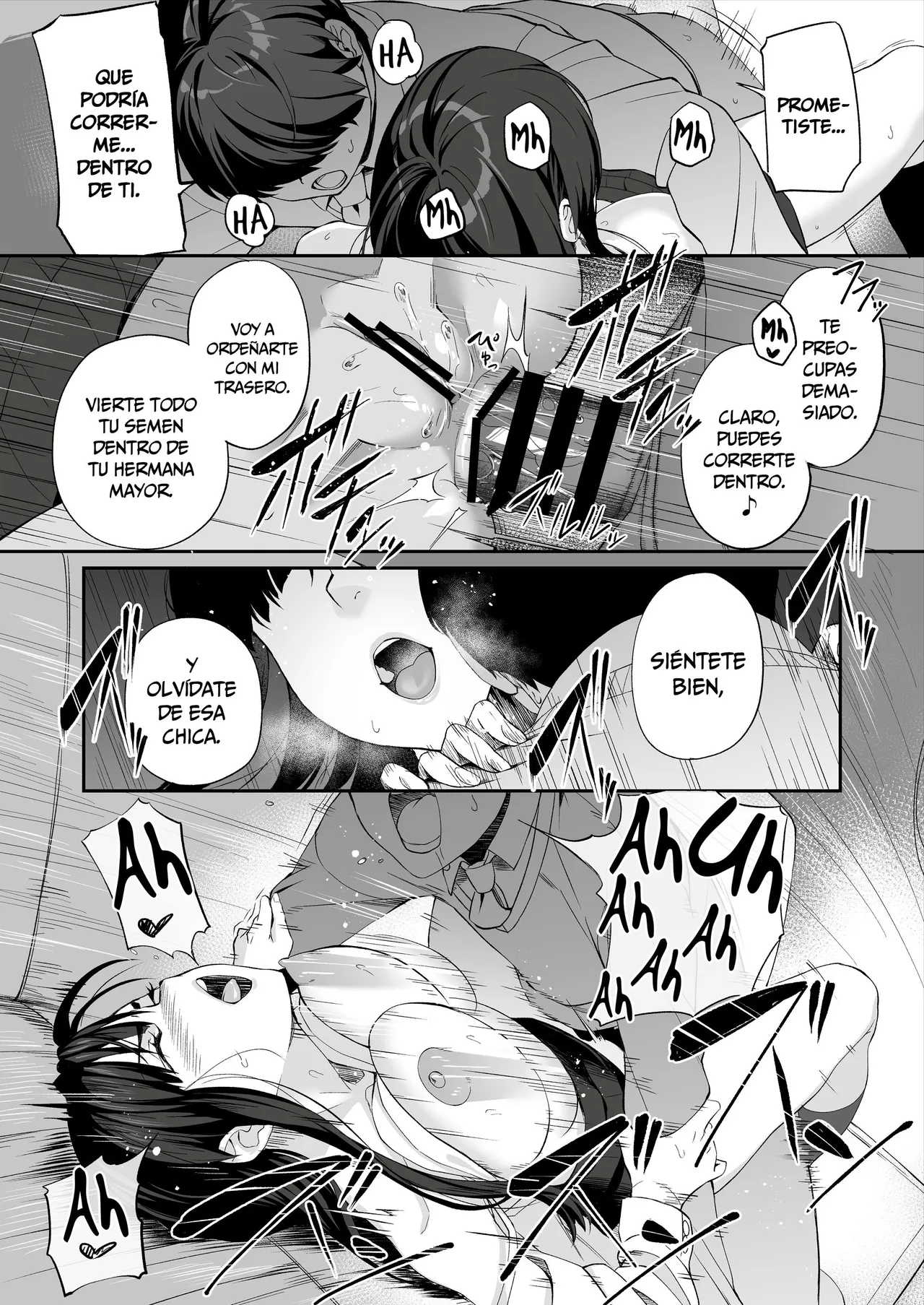 [Ishizuchi Kamaboko (Ishizuchi Ginko)] Yuutousei no Nee-san to Honki no Sex de Kyoudai Kankei o Owaraseru Hanashi [Spanish] [MandaloAsiNoma] imagen número 54