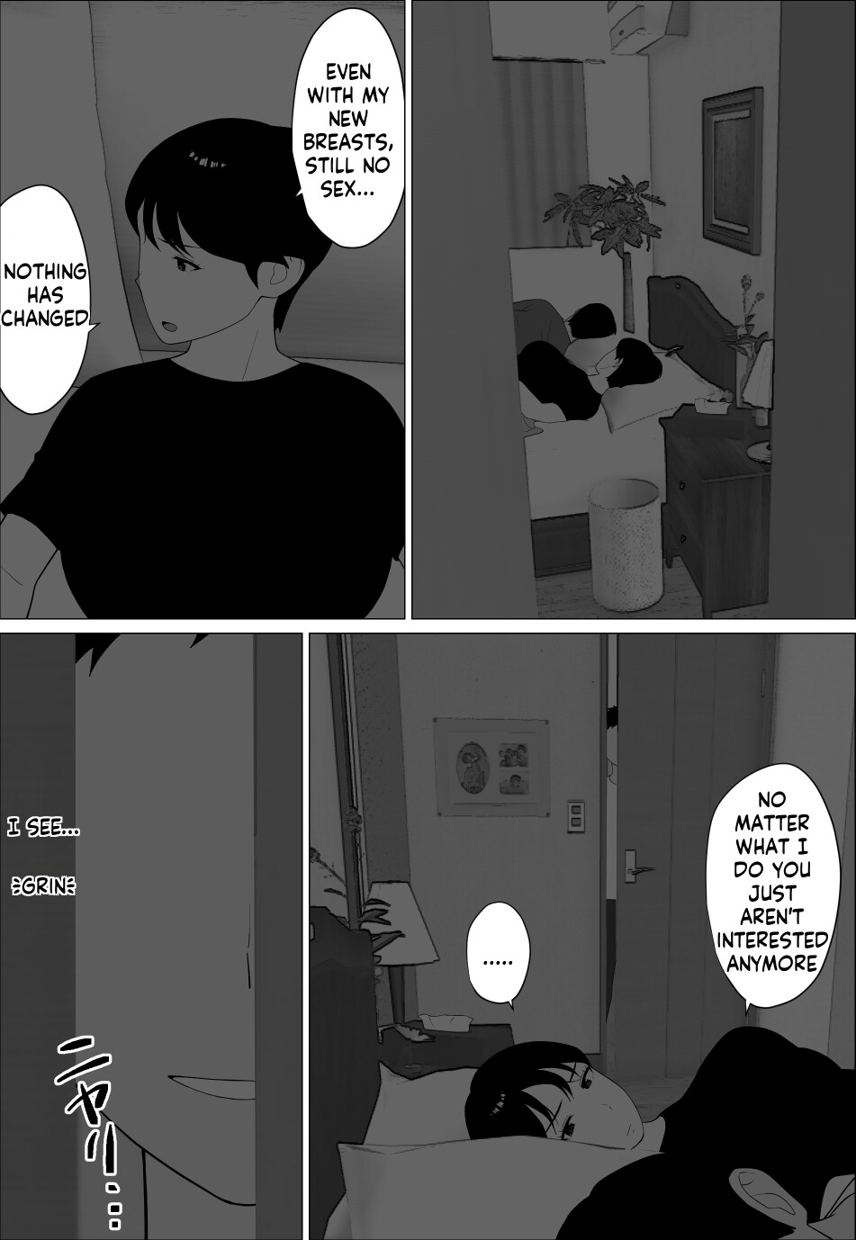 [Oroboy] Danna to no Resu Kaishou no Tameni Toukyou Shita noni | Enlarged breasts to entice husband and yet... [English] [innyinny] image number 16