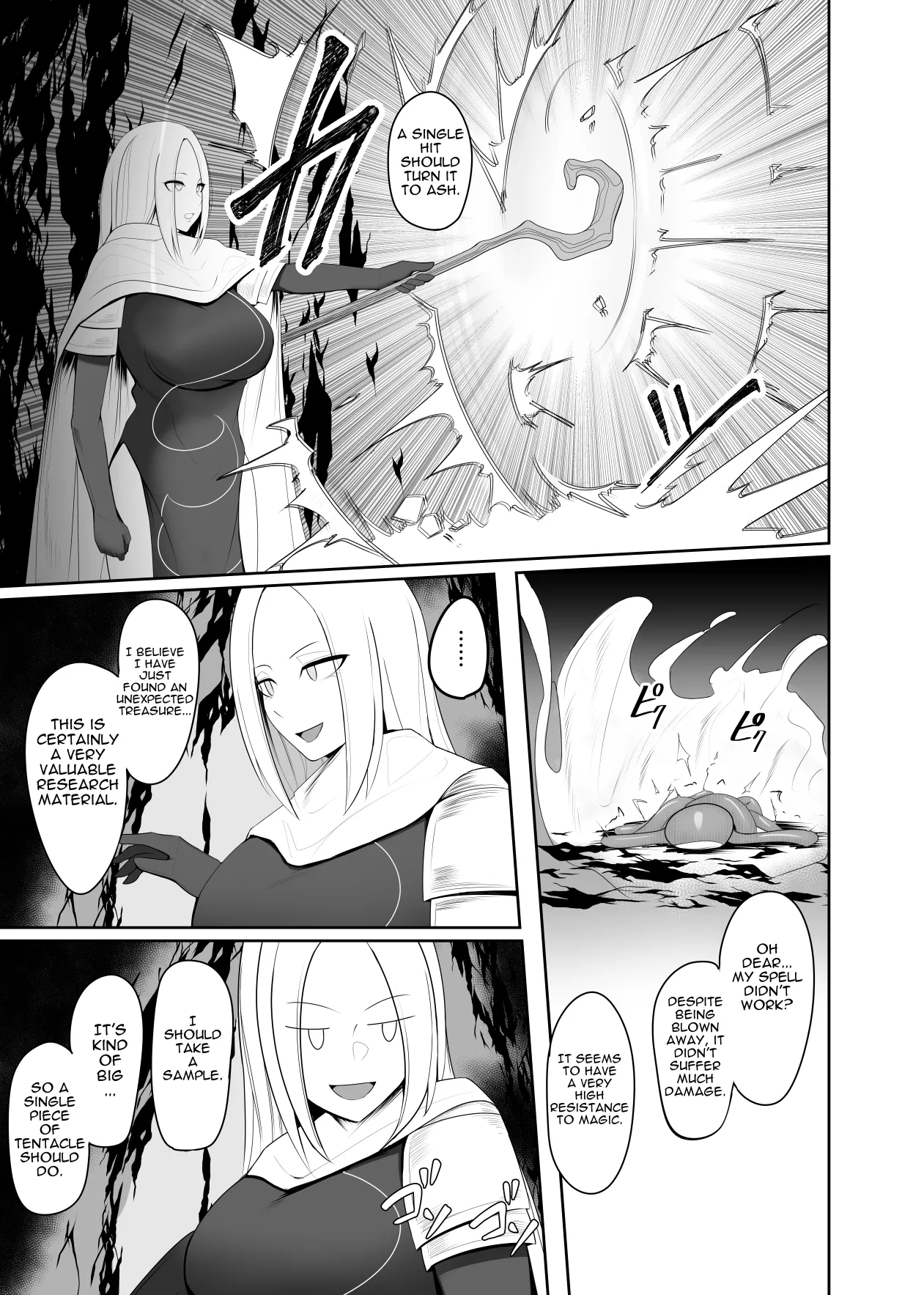 Shokushu Kisei Nasusubenaku Kuppuku Saserreru Onna Majutsushi | Tentacle Parasite - A female sorceress is helplessly subjugated numero di immagine  5