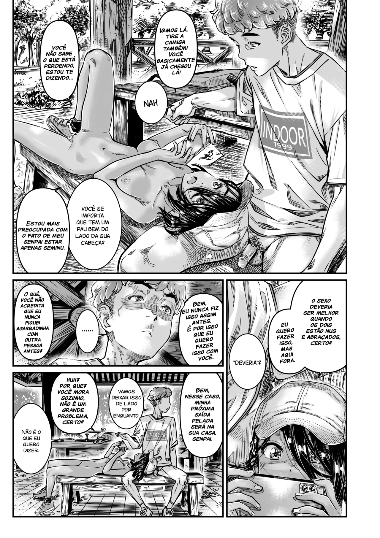 [Burning Shimai (MARUTA)] Hiyake no Zenra Girl wa, Doutei o Sotsugyou shita bakari no Senpai ni Hamedori saseru | A ex-ciclista bronzeada quer fazer uma gravação de sexo exibicionista com seu ex-senpai virgem [Portuguese-BR] [Decensored] 画像番号 30