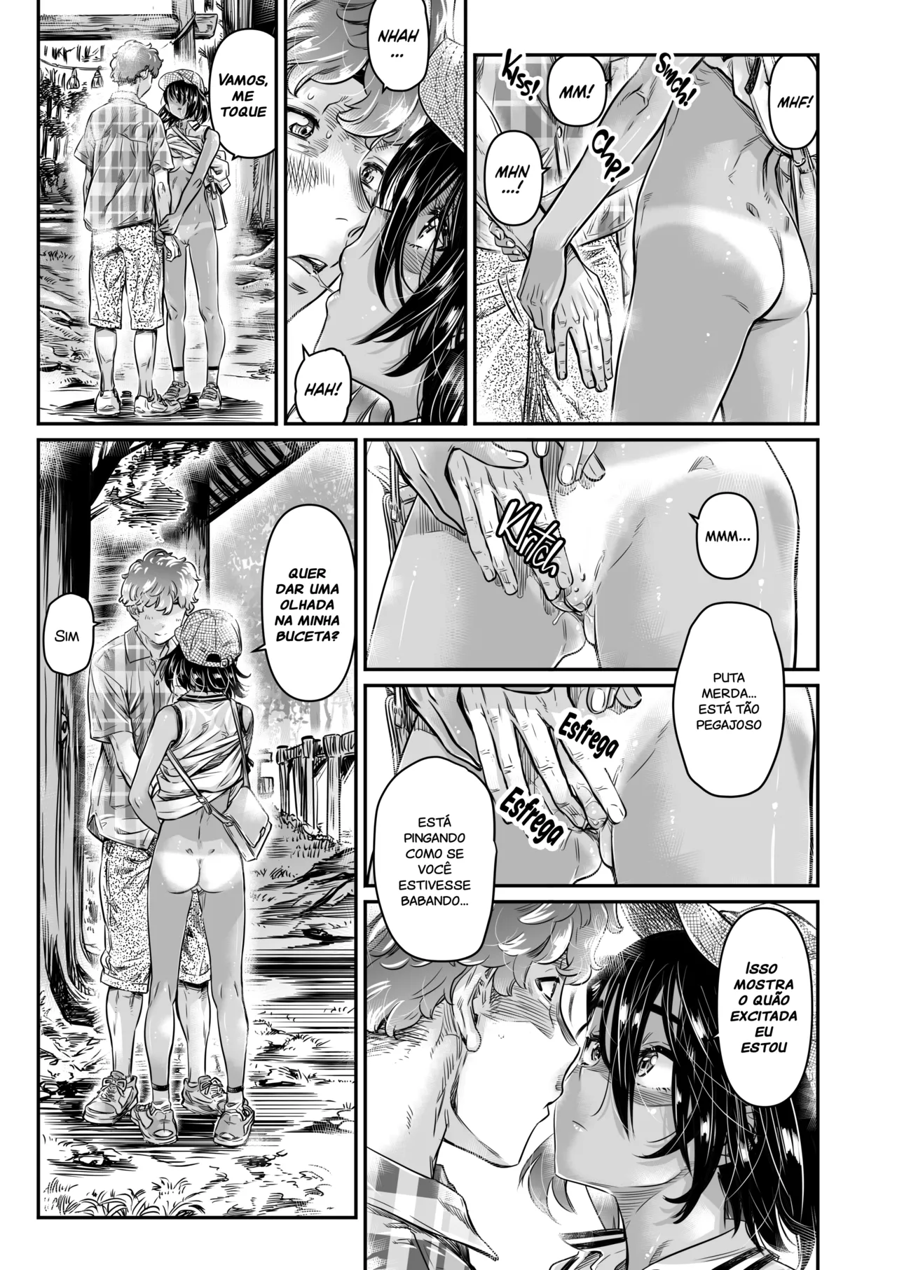 [Burning Shimai (MARUTA)] Hiyake no Bitch Shoujo wa, Doutei no Senpai o Yagai Sex ni Sasou | A ciclista bronzeada da cidade colocou seus olhos exibicionistas pervertidos em seu senpai virgem [Portuguese-BR] [Decensored] изображение № 16