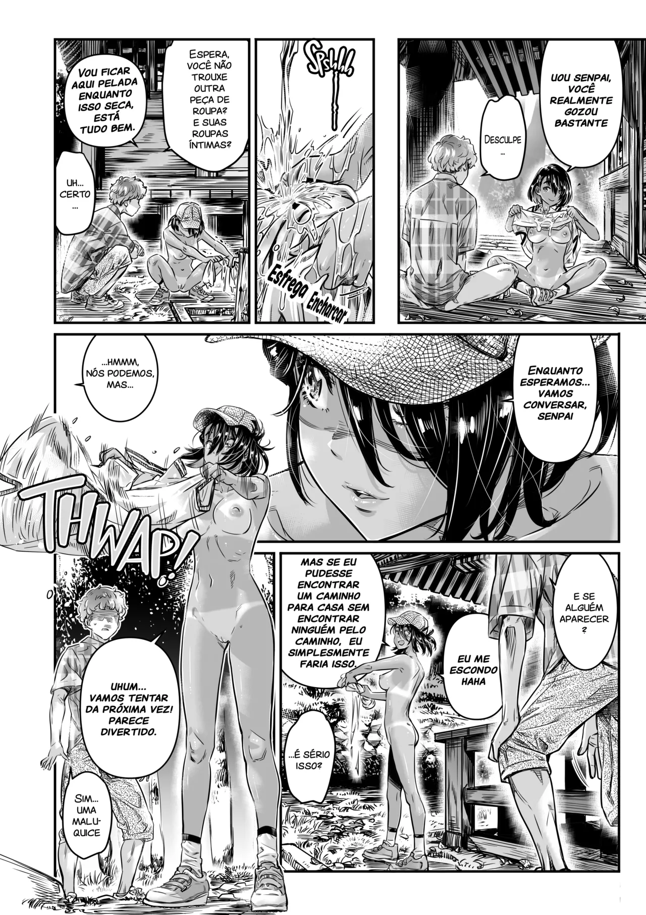[Burning Shimai (MARUTA)] Hiyake no Bitch Shoujo wa, Doutei no Senpai o Yagai Sex ni Sasou | A ciclista bronzeada da cidade colocou seus olhos exibicionistas pervertidos em seu senpai virgem [Portuguese-BR] [Decensored] изображение № 29