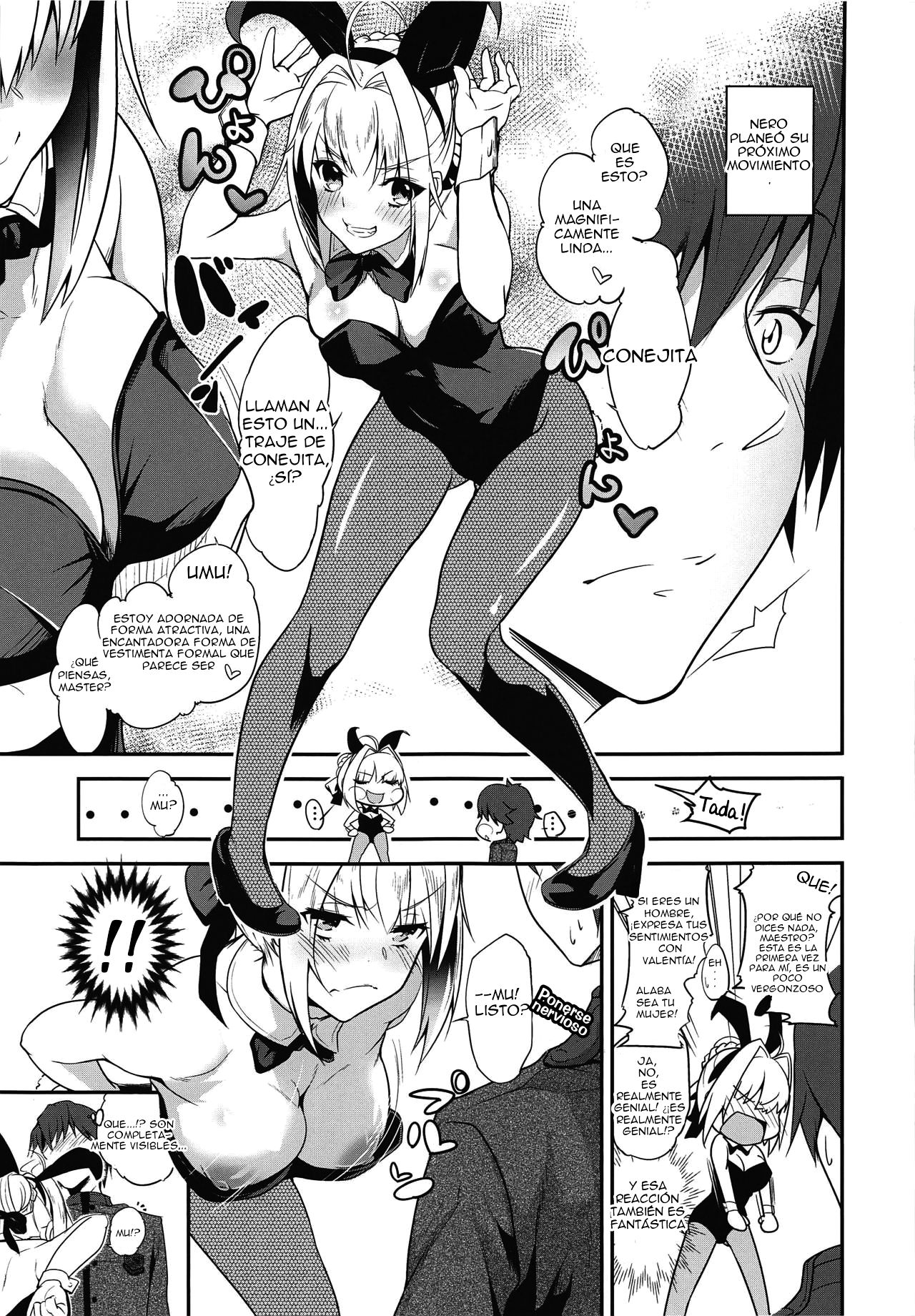 (COMIC1☆15) [Momoiro Sugoroku (Shisui Ao)] Nero-chama to Issho ~Cosplay Ecchi~ (Fate/EXTRA) [Spanish] изображение № 6