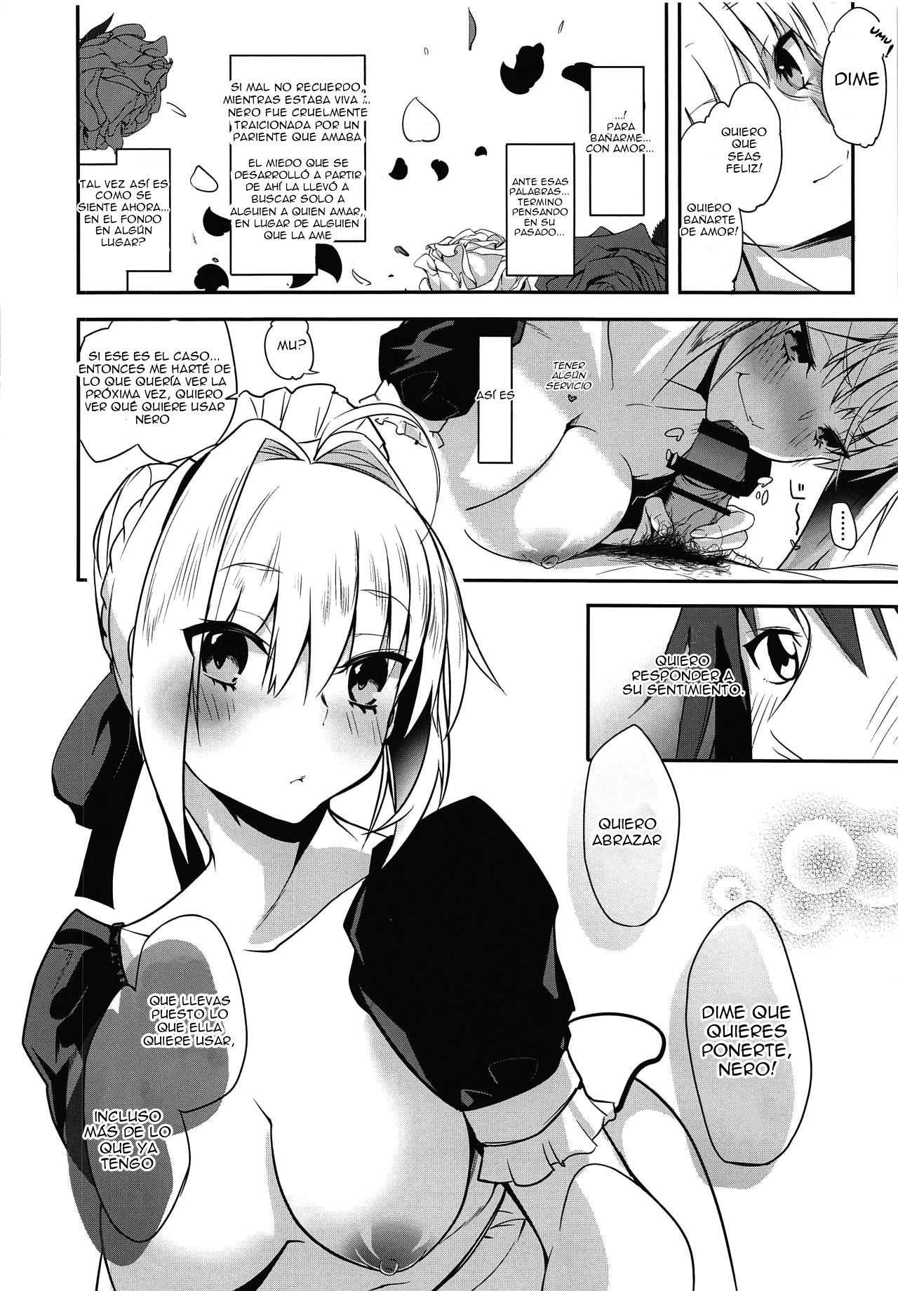 (COMIC1☆15) [Momoiro Sugoroku (Shisui Ao)] Nero-chama to Issho ~Cosplay Ecchi~ (Fate/EXTRA) [Spanish] изображение № 15